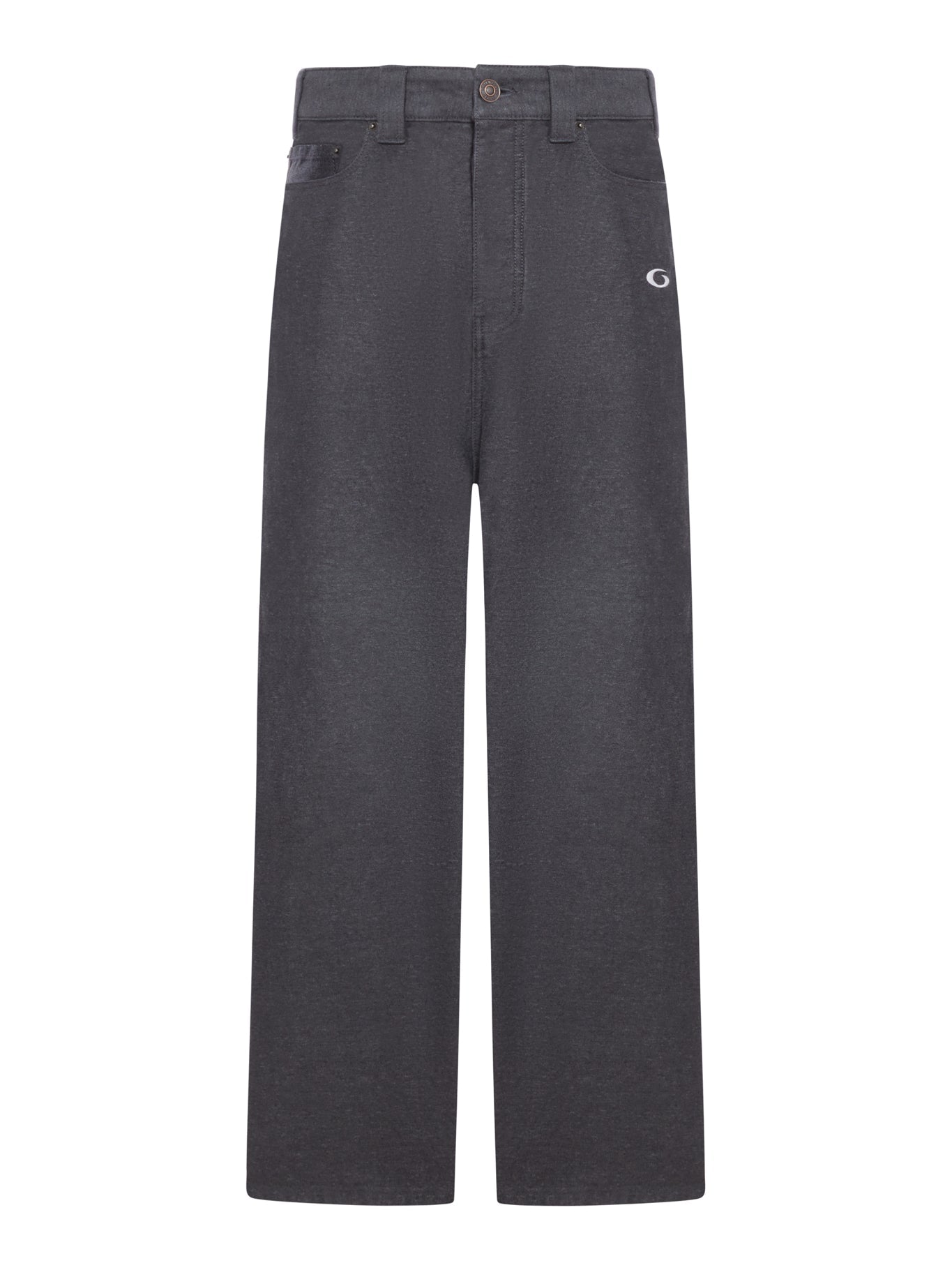 Baggy Trompe L`œil Pants In Cotton Denim Balenciaga оригінал – Купити в Україні – боковий вид