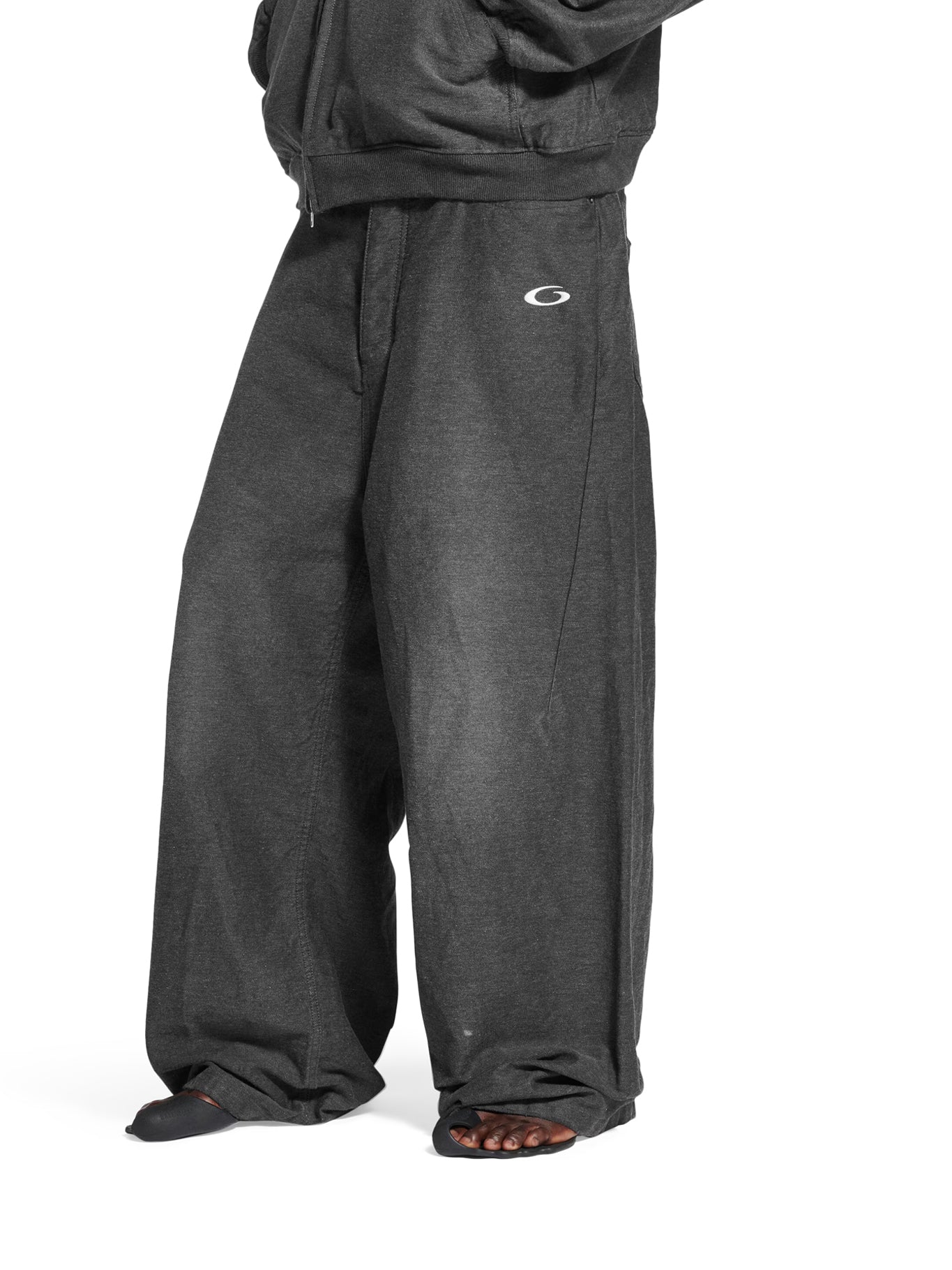 Baggy Trompe L`œil Pants In Cotton Denim Balenciaga оригінал – Купити в Україні – детальний вид