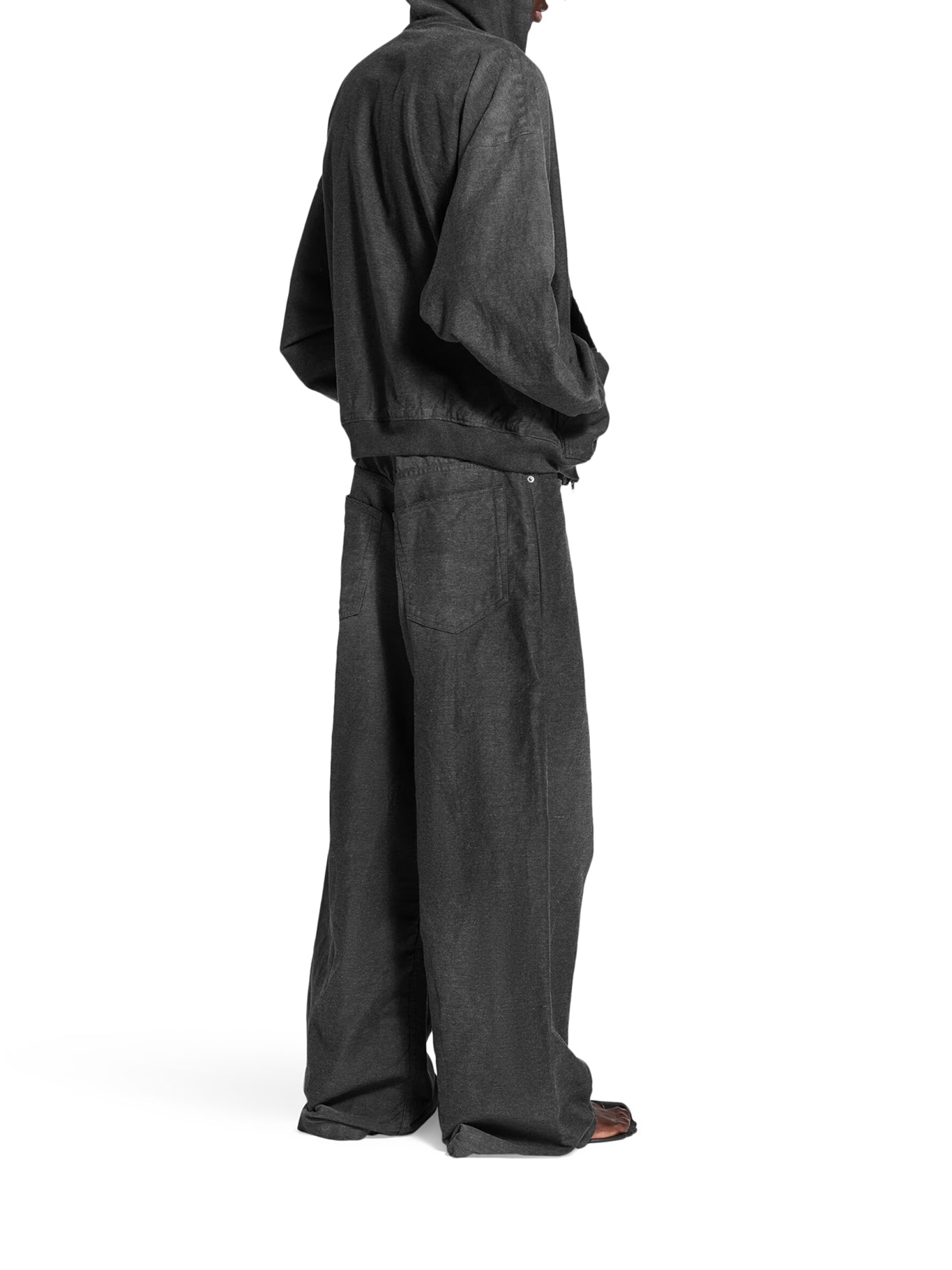 Baggy Trompe L`œil Pants In Cotton Denim Balenciaga оригінал – Купити в Україні – збільшений вид