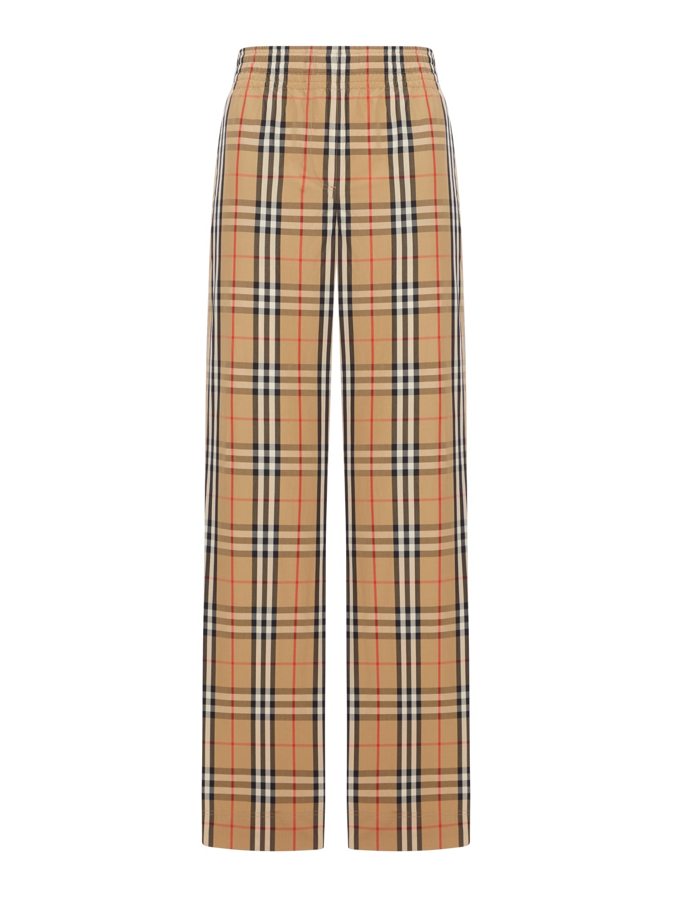 Оригінальна Check Cotton Trousers Burberry – боковий вид