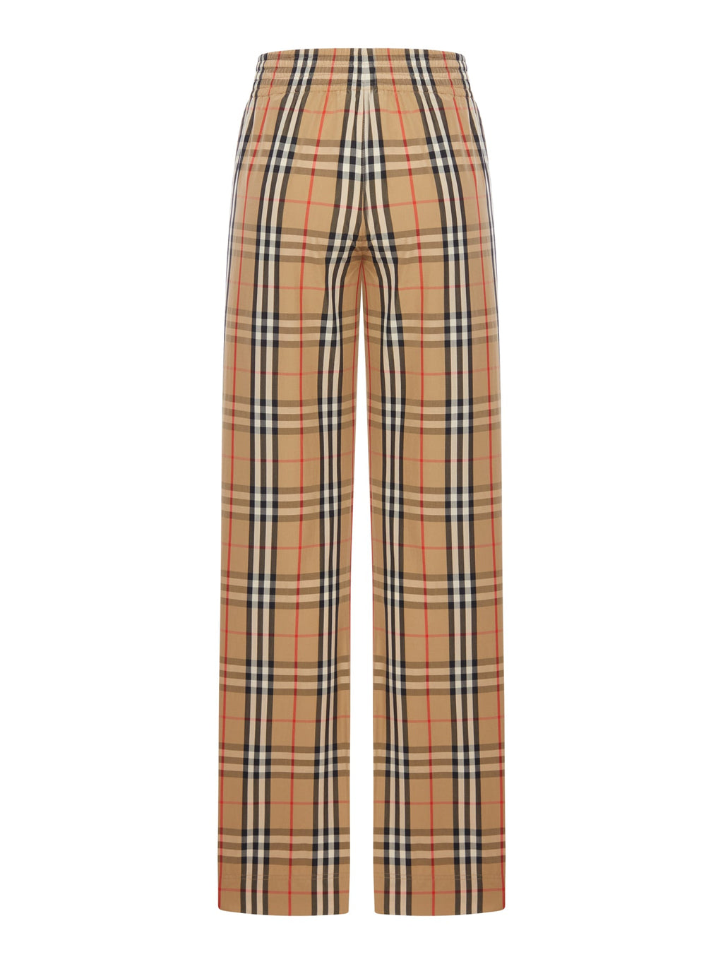 Оригінальна Check Cotton Trousers Burberry – вид ззаду