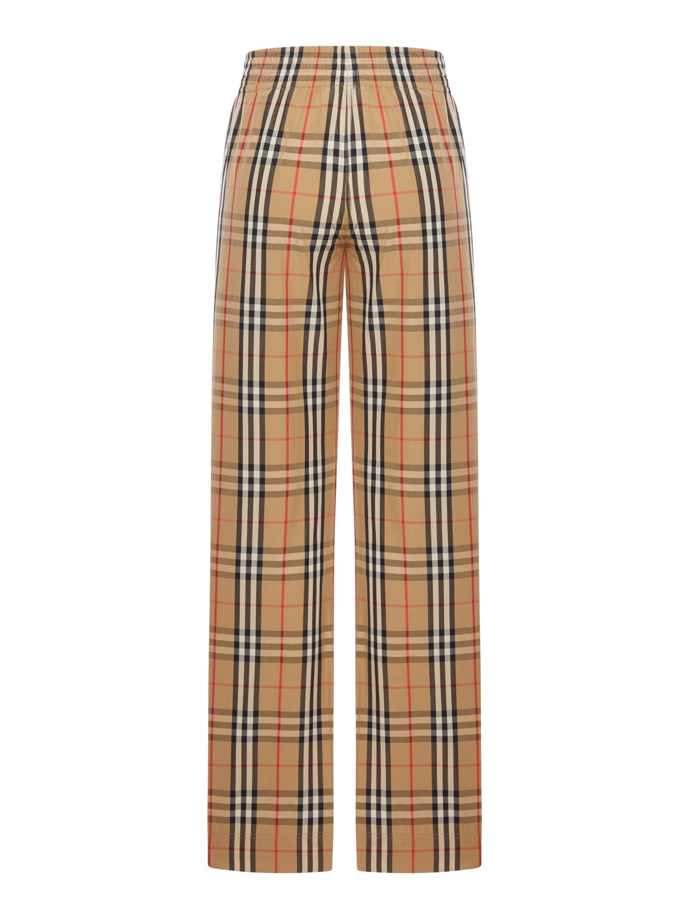 Оригінальна Check Cotton Trousers Burberry – вид ззаду
