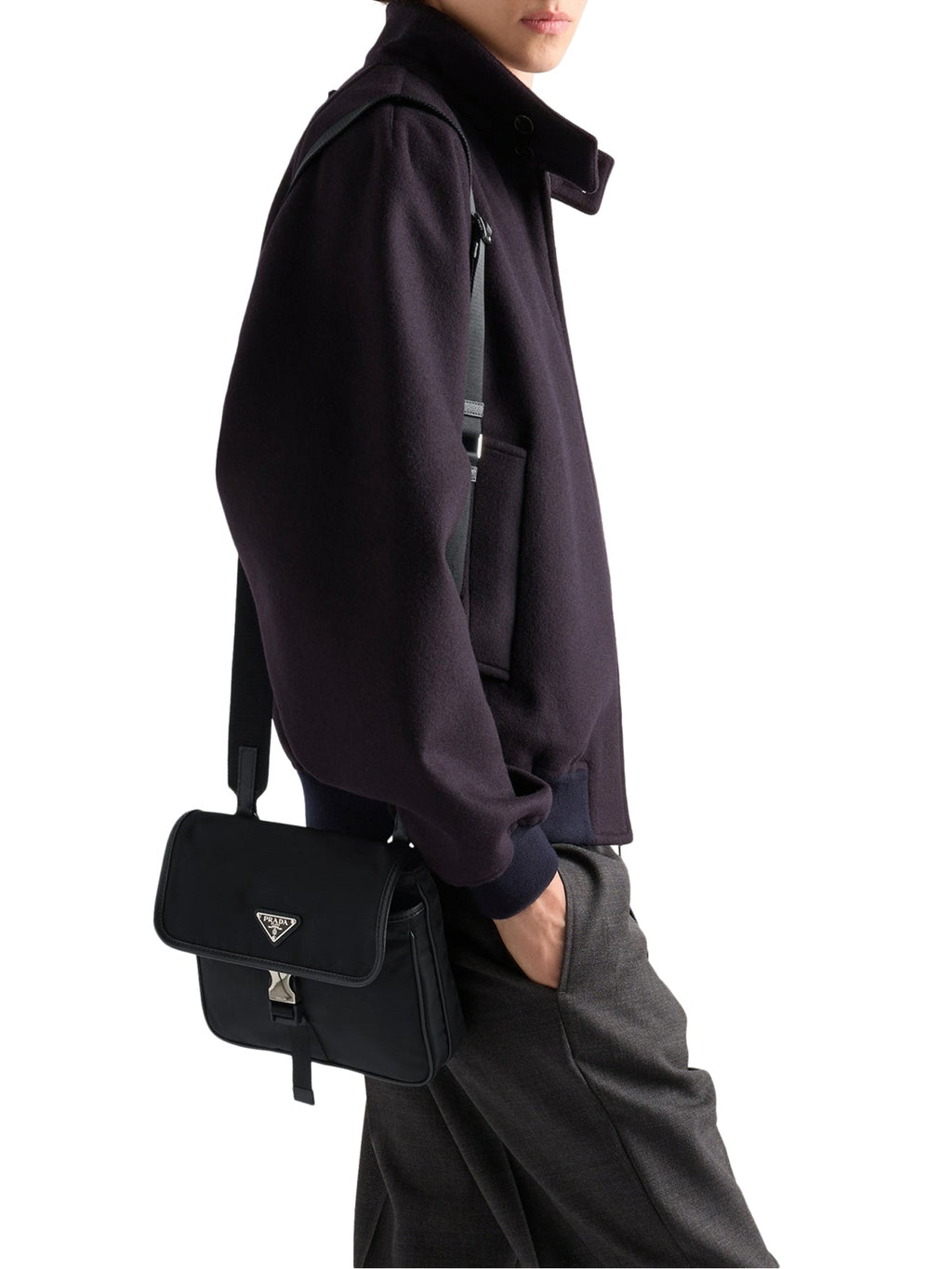 Re-Nylon And Saffiano Shoulder Bag Prada – Гарантія оригінальності – вид ззаду