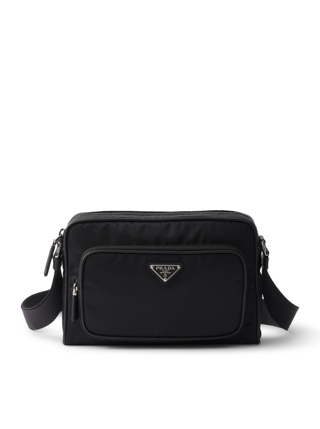 Оригінальна Small Shoulder Bag In Re-Nylon And Saffiano Prada – боковий вид