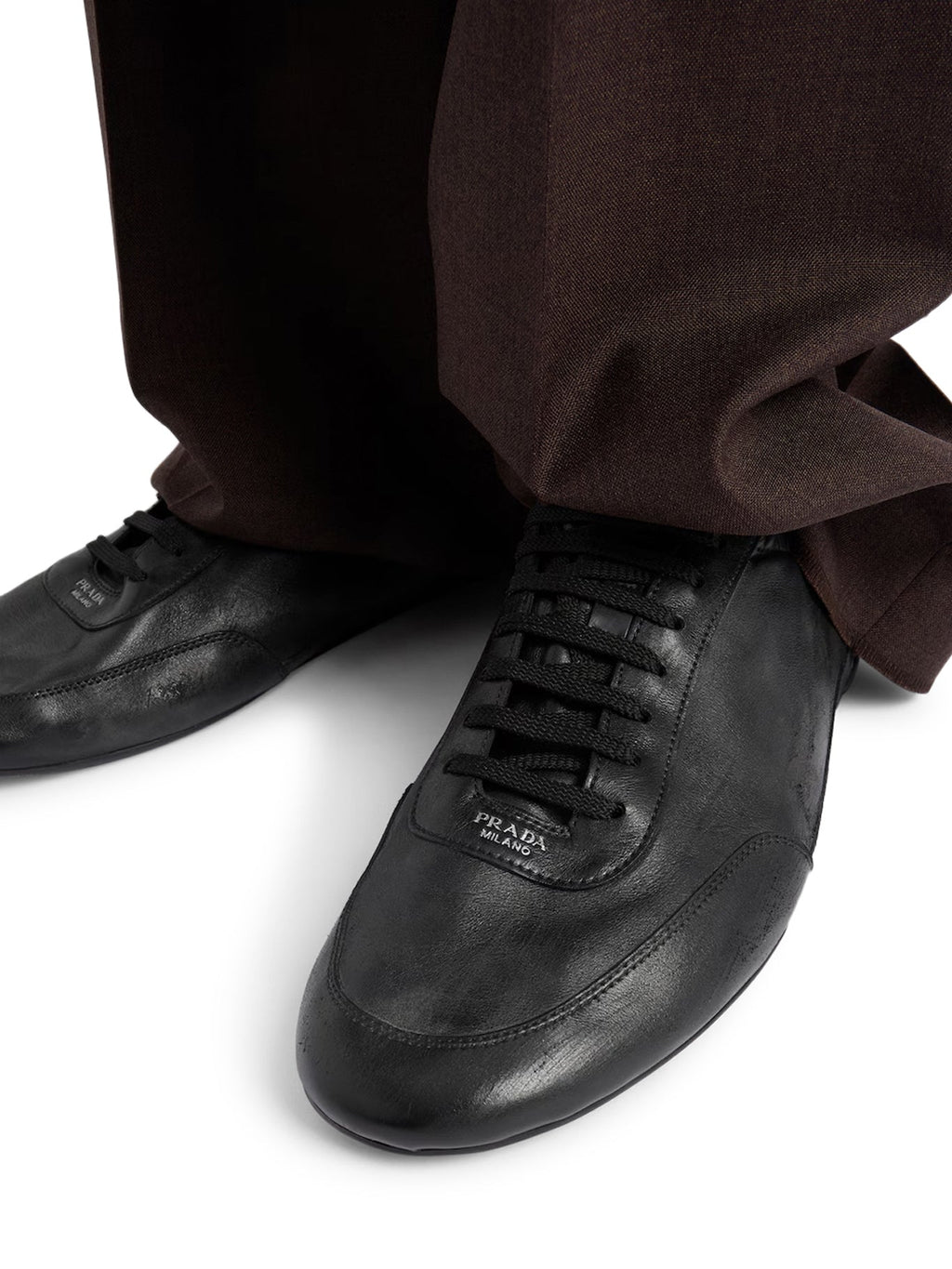 Collapse Leather Sneakers Prada – Гарантія оригінальності – вид ззаду