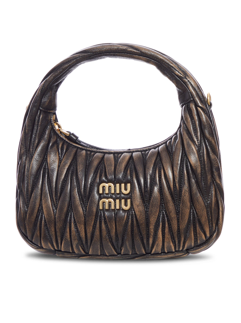 Оригінальна Wander Hobo Bag In Matelassé Nappa Miu miu – боковий вид