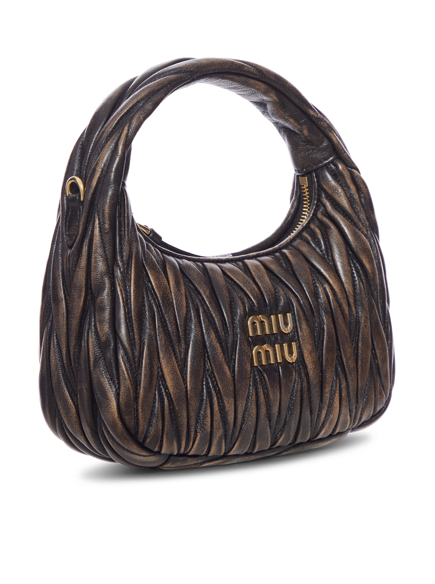 Оригінальна Wander Hobo Bag In Matelassé Nappa Miu miu – вид ззаду
