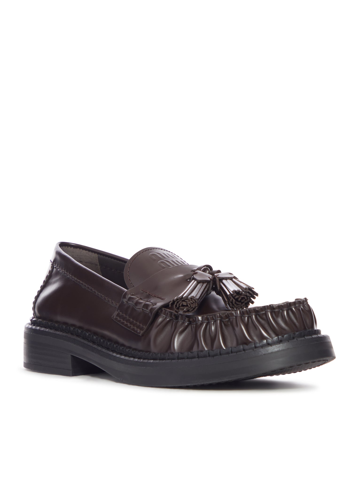 Оригінальна Leather Loafers Miu miu – вид ззаду