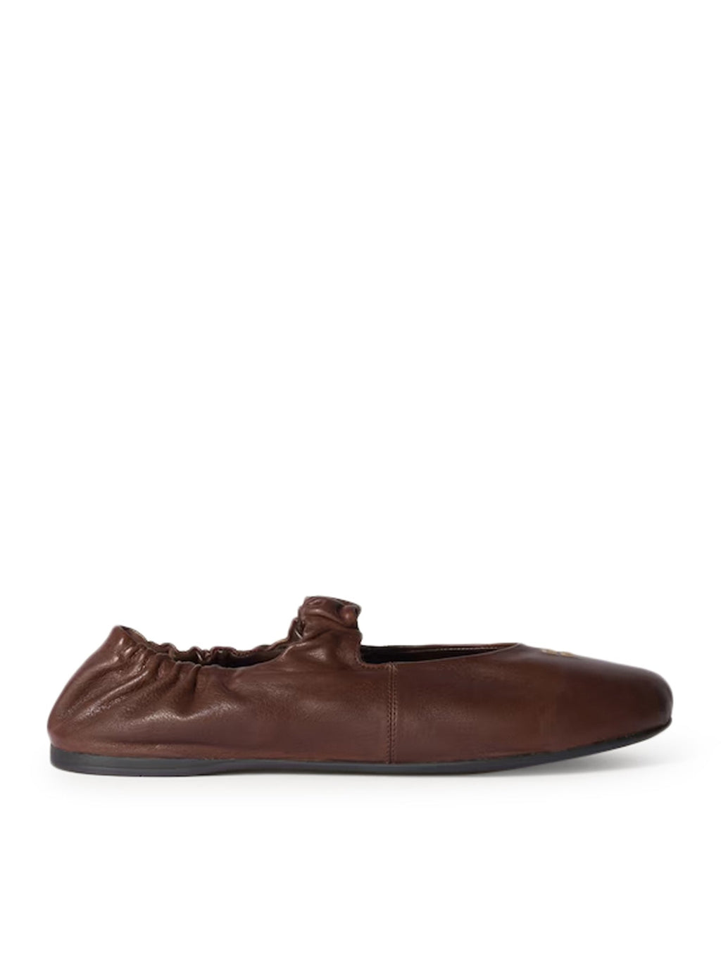 Оригінальна Nappa Ruched Ballet Flats Miu miu – боковий вид