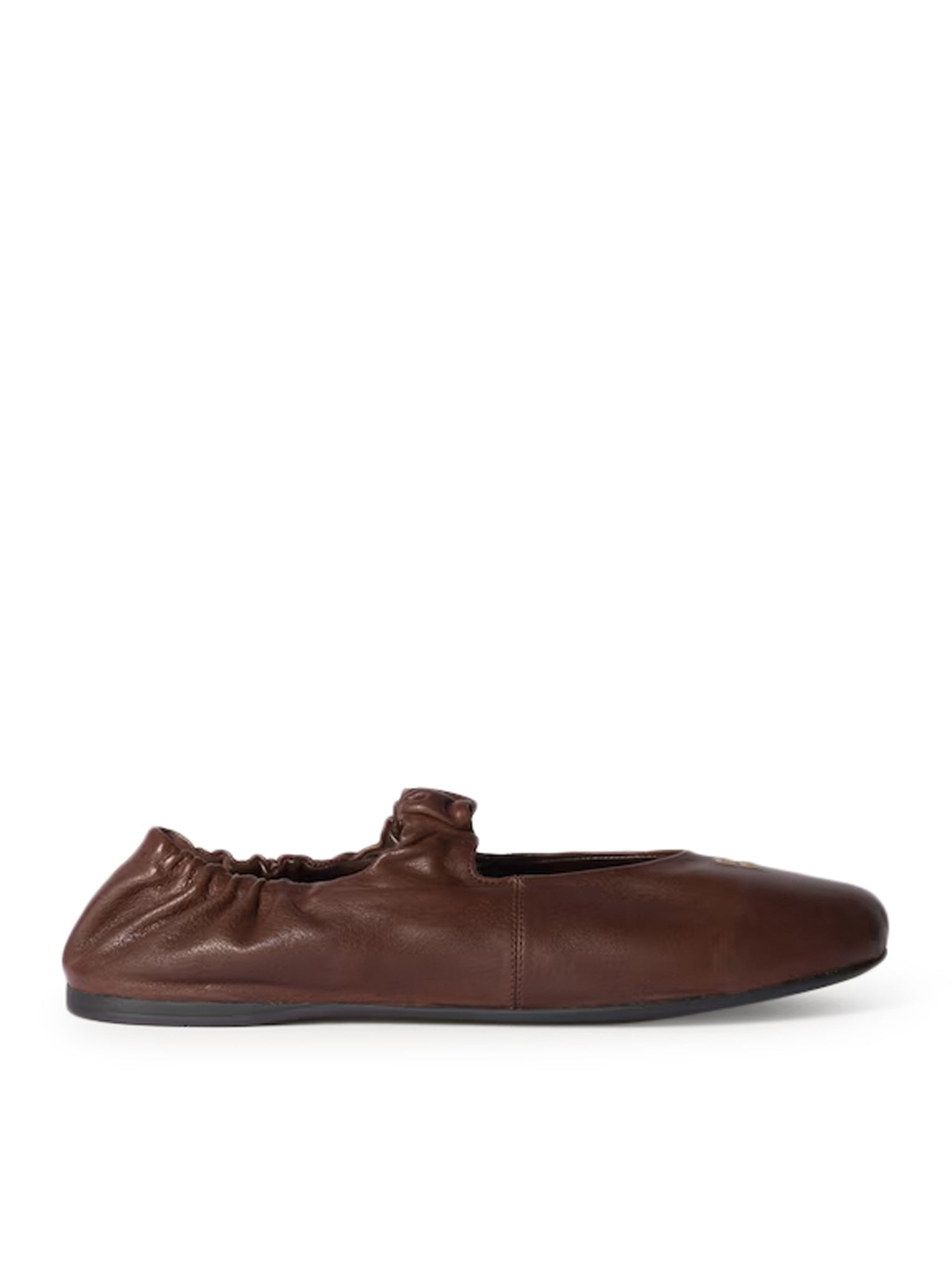 Оригінальна Nappa Ruched Ballet Flats Miu miu – боковий вид
