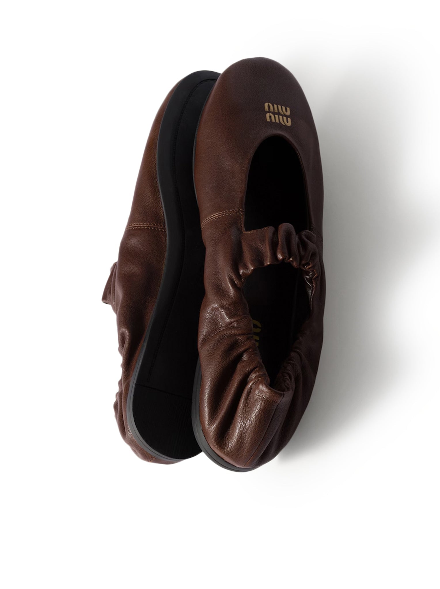 Оригінальна Nappa Ruched Ballet Flats Miu miu – детальний вид