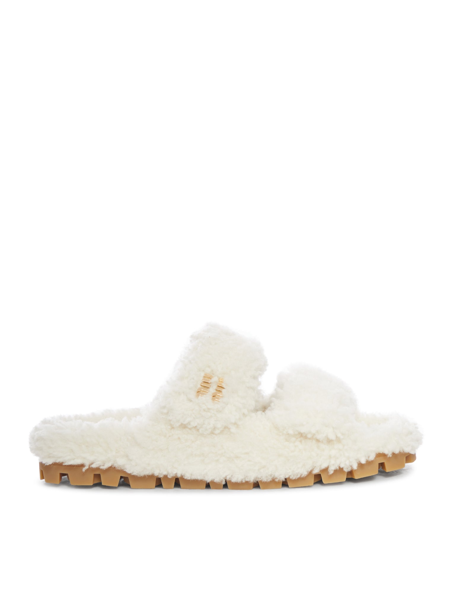 Оригінальна Shearling Sandals Miu miu – боковий вид