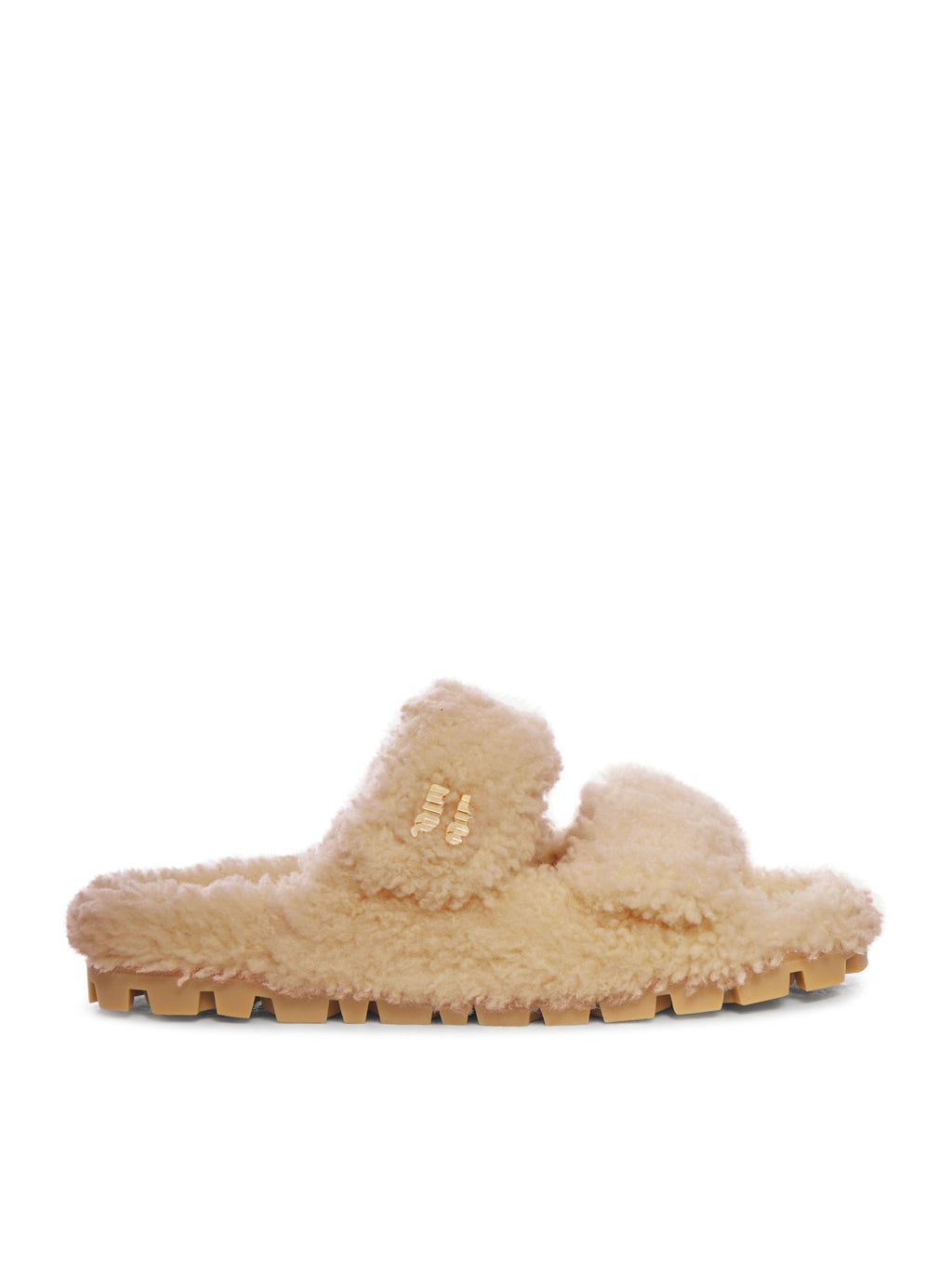 Оригінальна Shearling Sandals Miu miu – боковий вид
