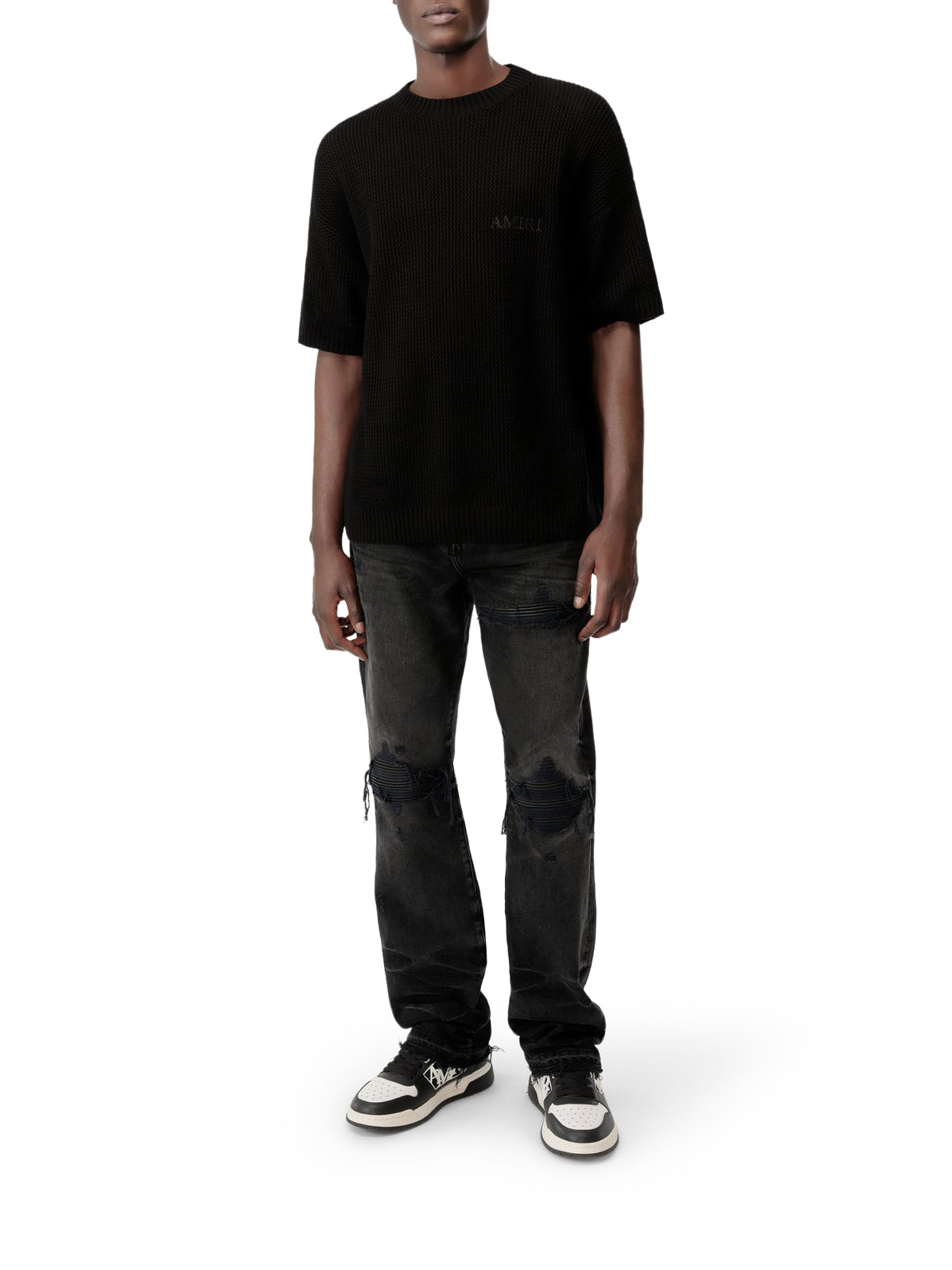 Leather Straight Mx1 Jeans Amiri оригінал – Купити в Україні – вид ззаду