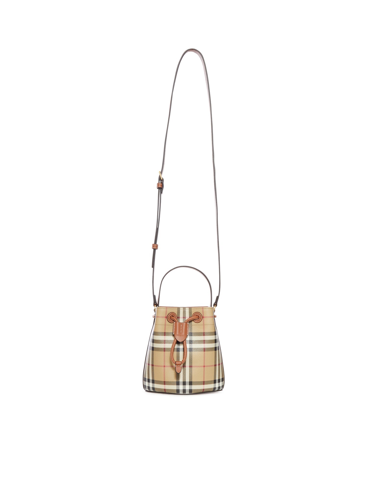 Check Mini Bucket Bag Burberry – Гарантія оригінальності – боковий вид