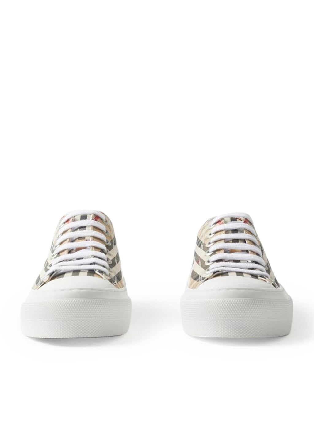 Checked Cotton Sneakers Burberry – Гарантія оригінальності – детальний вид