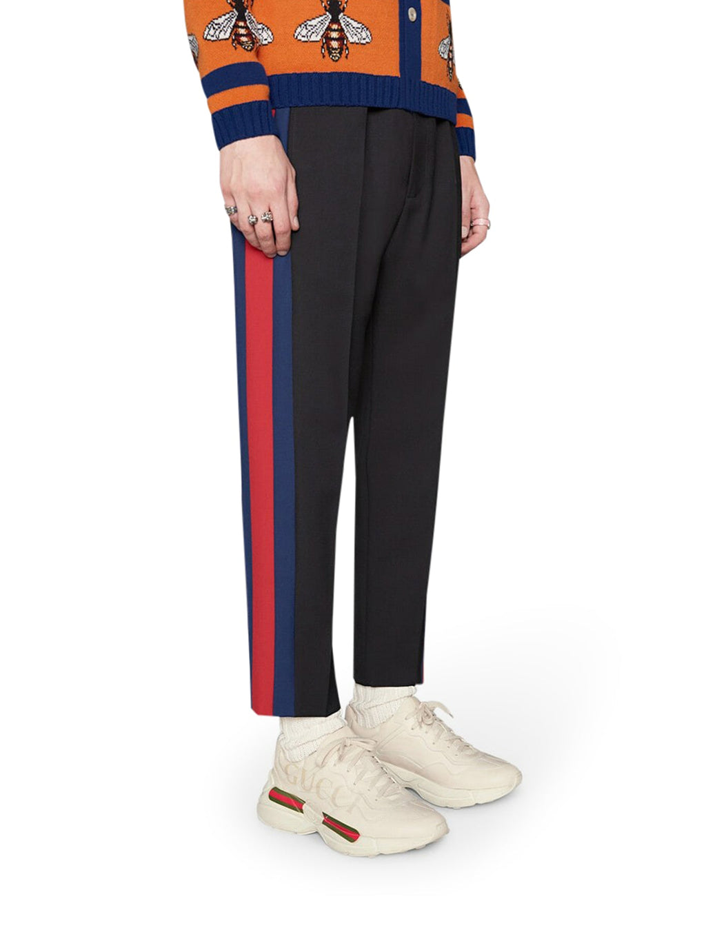 Оригінальна Men`s Rhyton Leather With Gucci Logo Gucci – вид ззаду