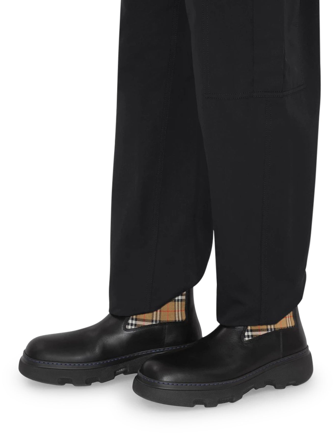 Chelsea Creeper Leather Boots Burberry – Гарантія оригінальності – вид ззаду