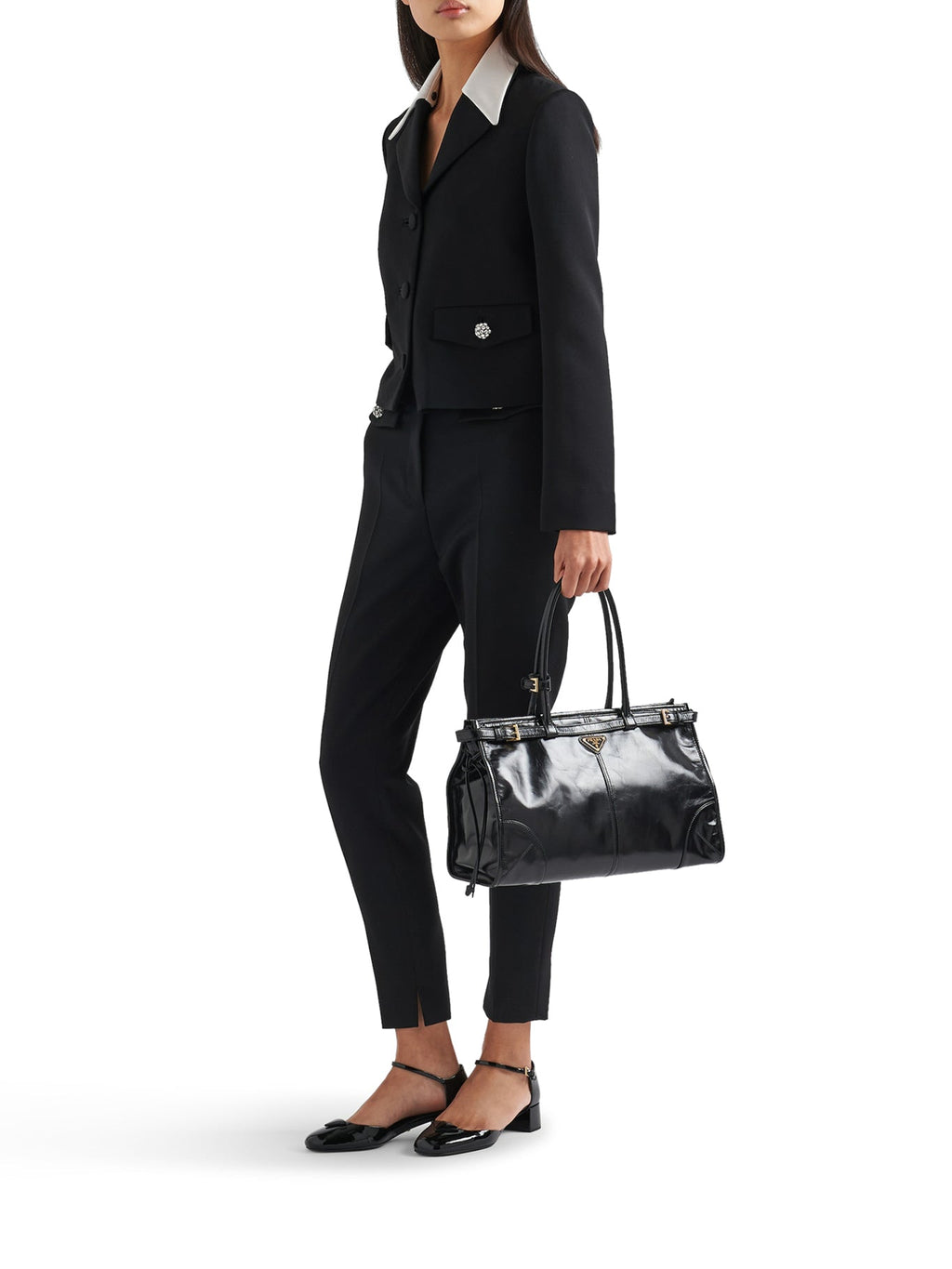 Bonnie Large Leather Handbag Prada оригінал – Купити в Україні – вид ззаду