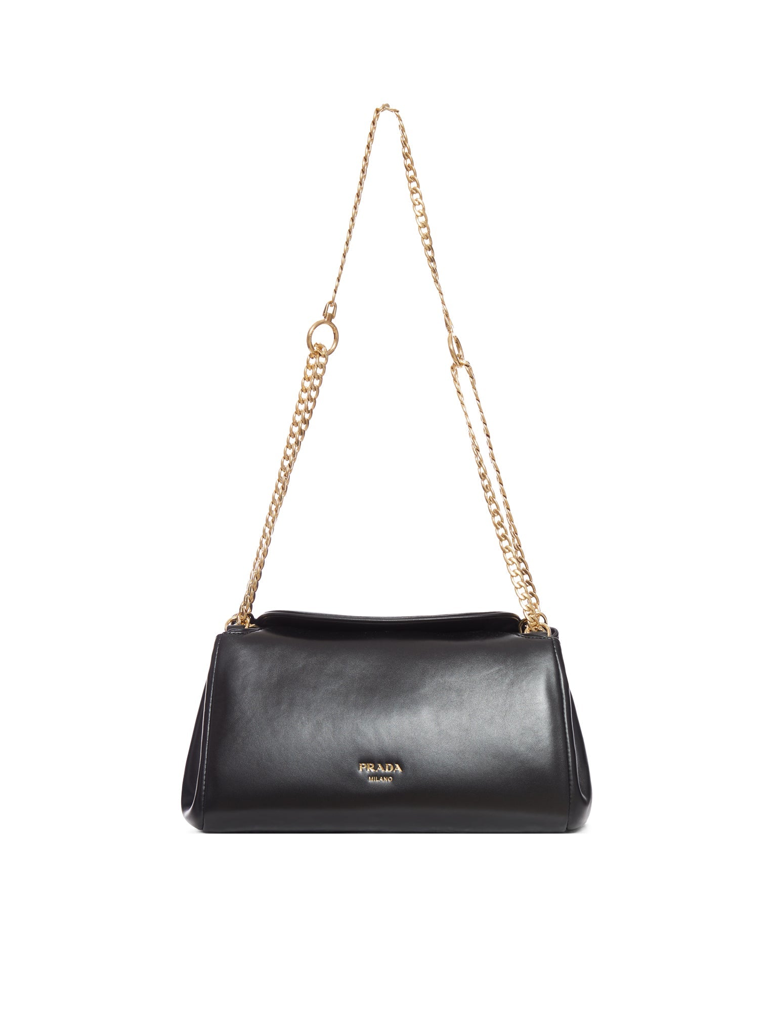 Leather Shoulder Bag Prada – Гарантія оригінальності – боковий вид