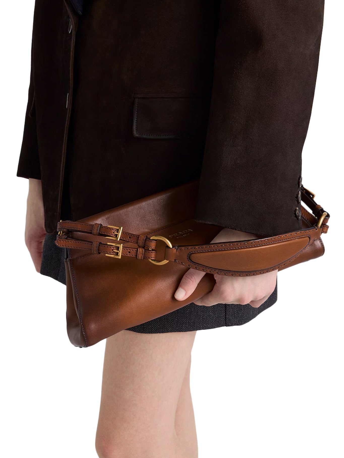 Enchaîné Medium Leather Bag Prada – Гарантія оригінальності – детальний вид