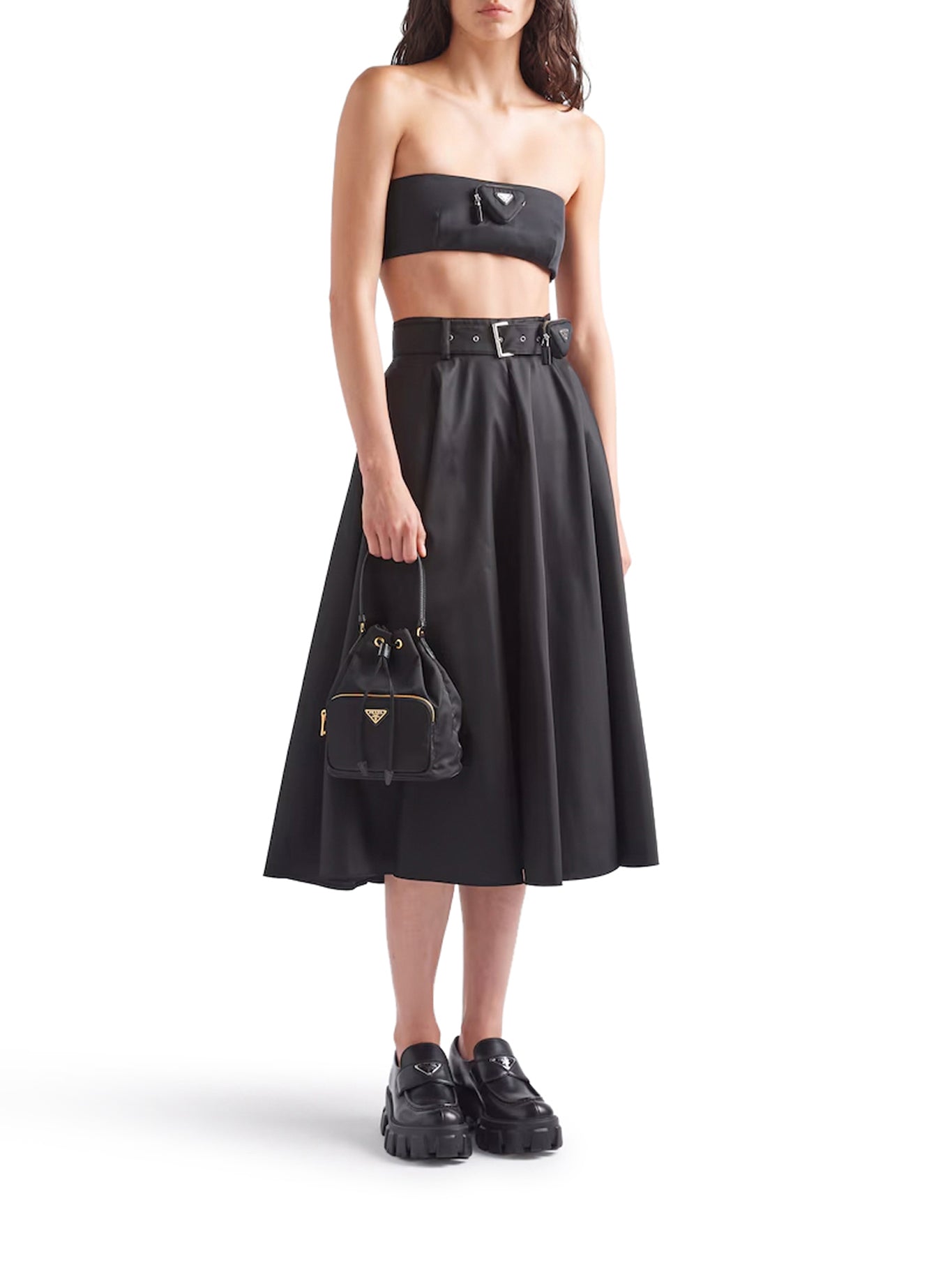 Оригінальна Duet Re Nylon Bucket Bag Prada – вид ззаду