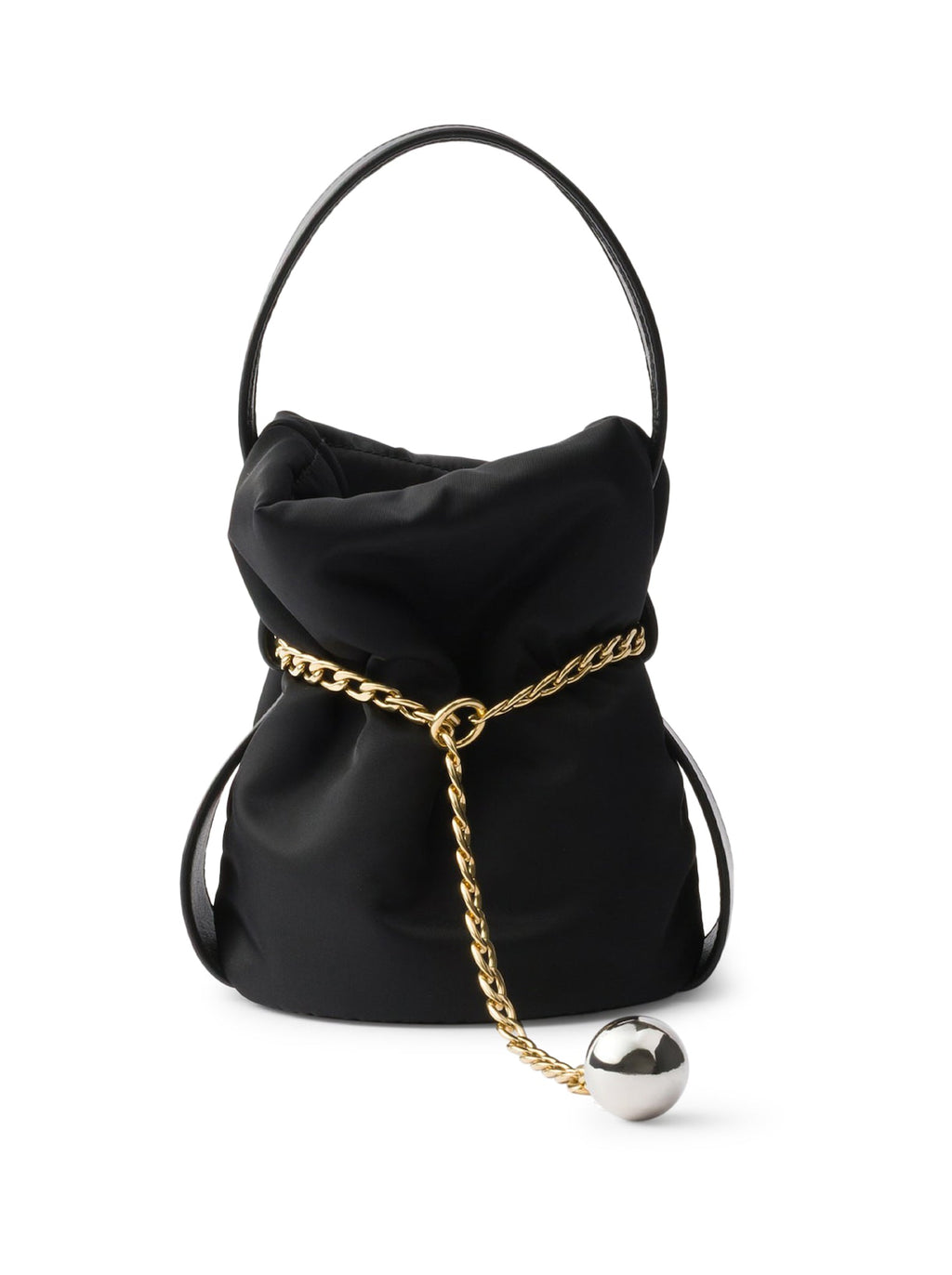 Оригінальна Petit Sac Noir Mini Bucket Bag In Re-Nylon And Nappa Prada – боковий вид