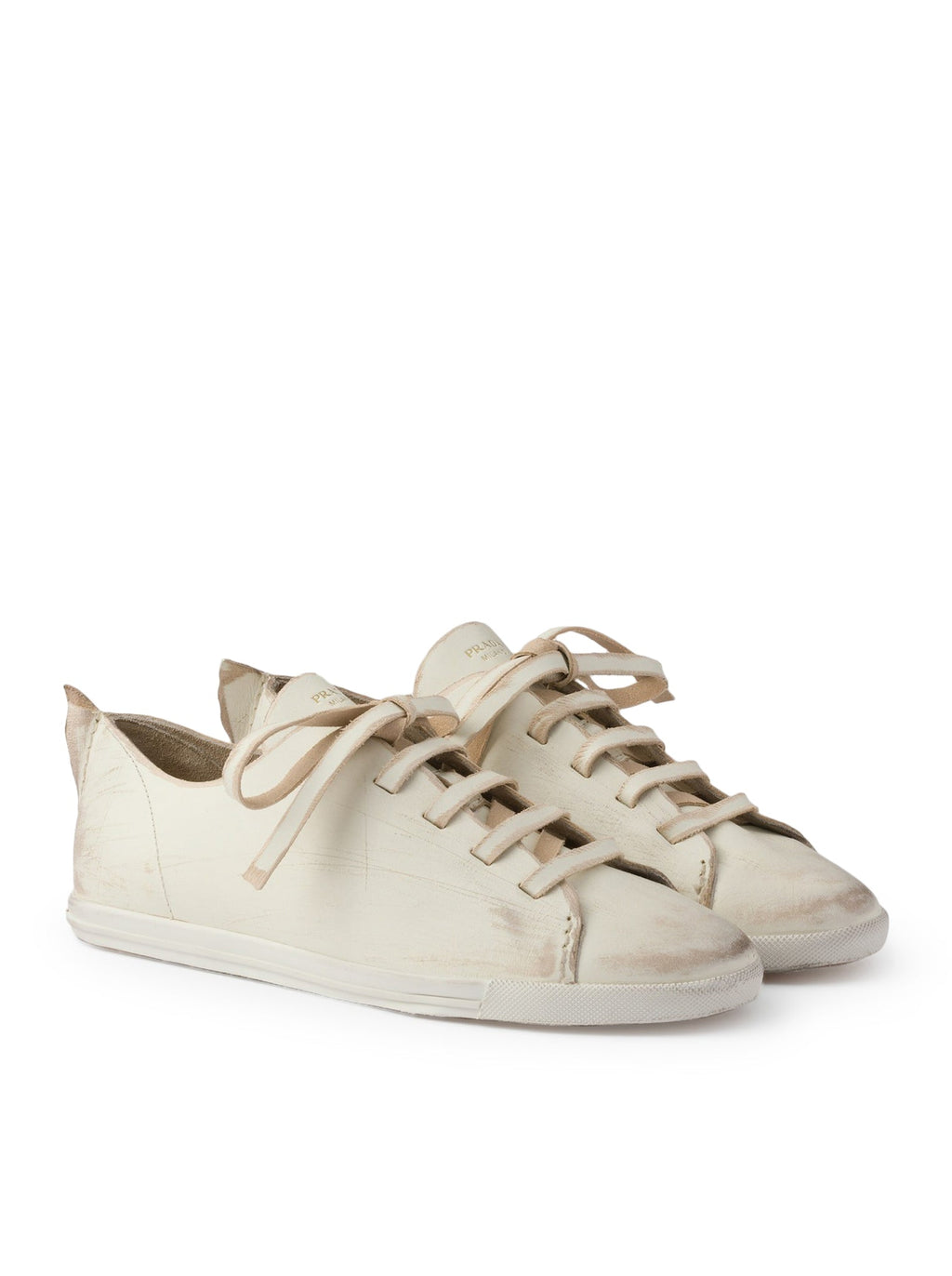 Antique Leather Sneakers Prada – Гарантія оригінальності – вид ззаду