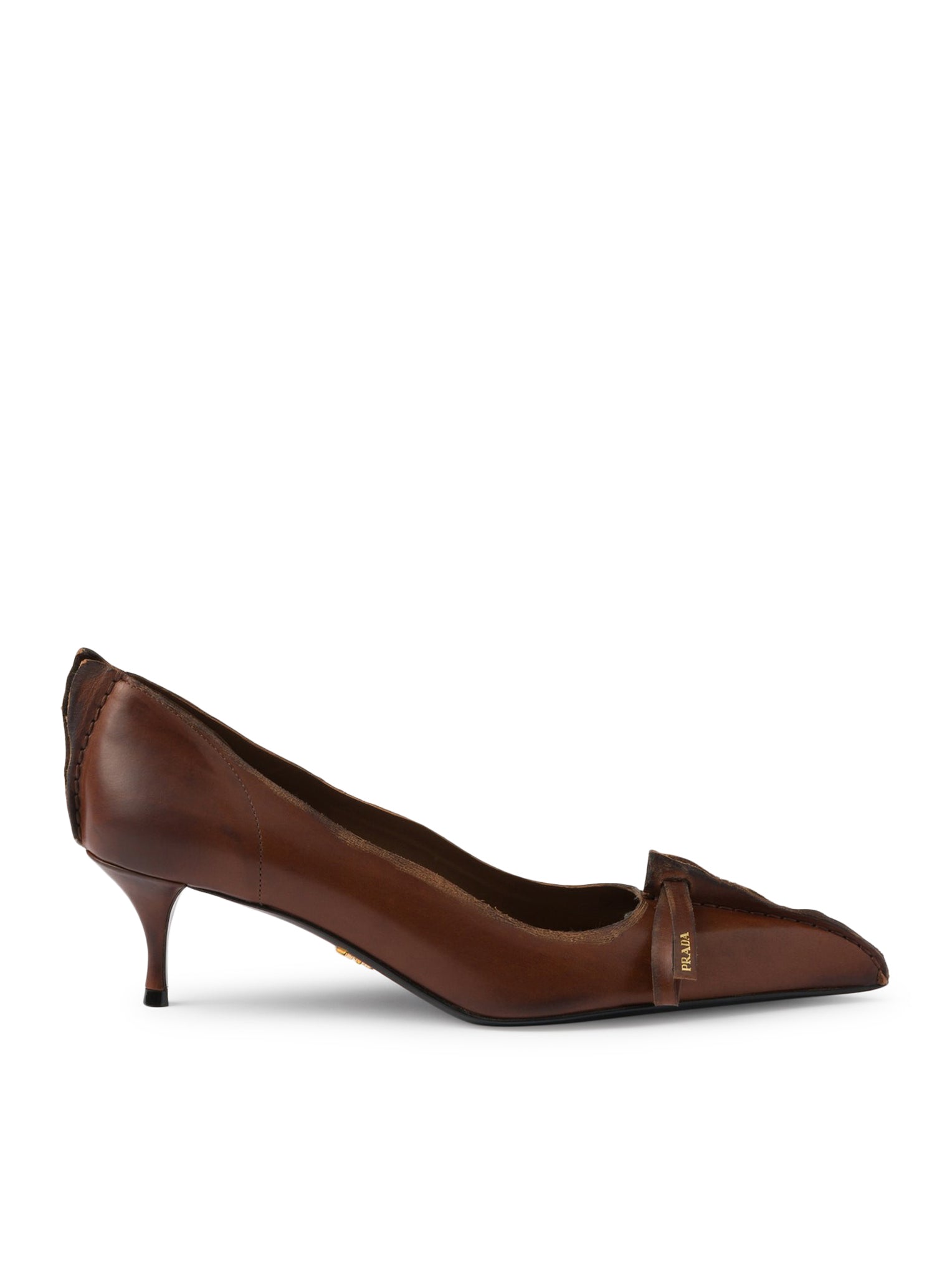 Оригінальна Décolleté In Antique Leather Prada – боковий вид
