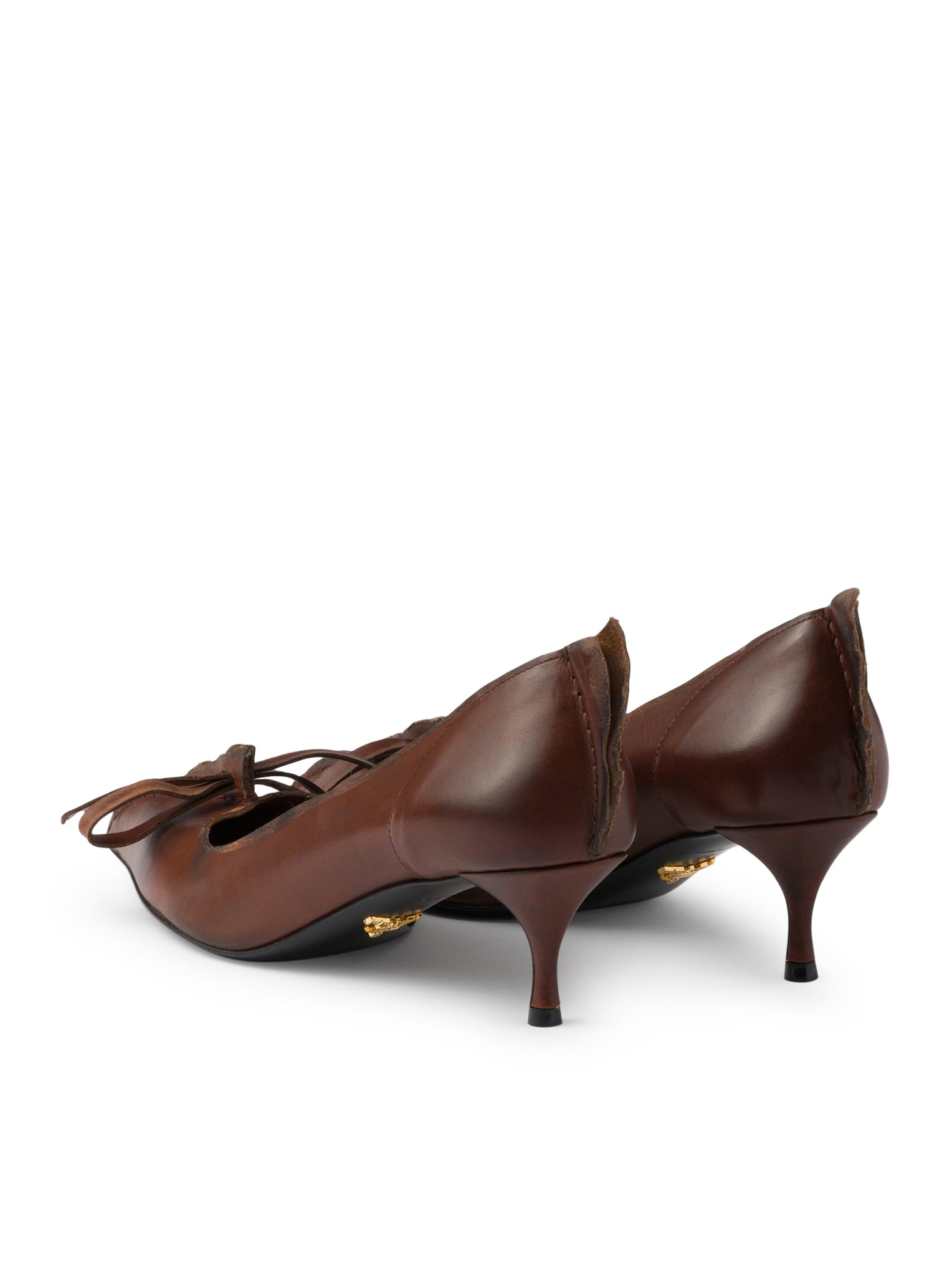 Оригінальна Décolleté In Antique Leather Prada – збільшений вид