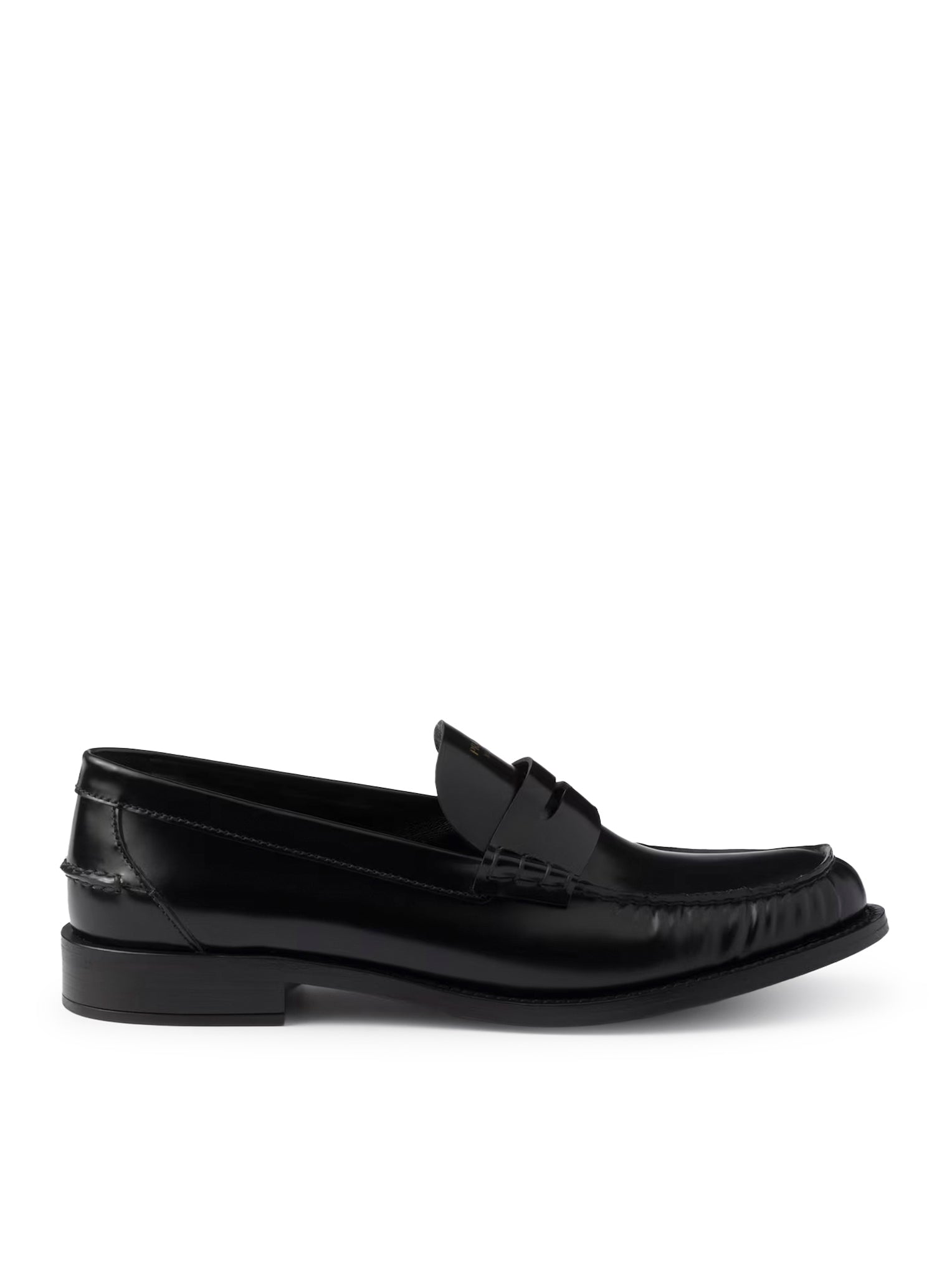 Brushed Leather Loafers Prada оригінал – Купити в Україні – боковий вид