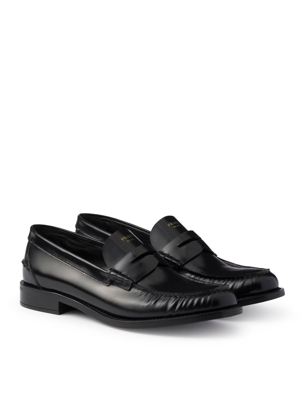 Brushed Leather Loafers Prada оригінал – Купити в Україні – вид ззаду