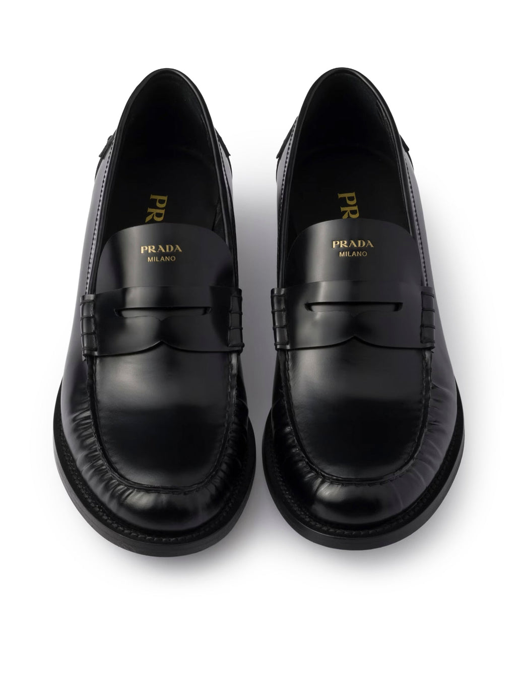 Brushed Leather Loafers Prada оригінал – Купити в Україні – збільшений вид