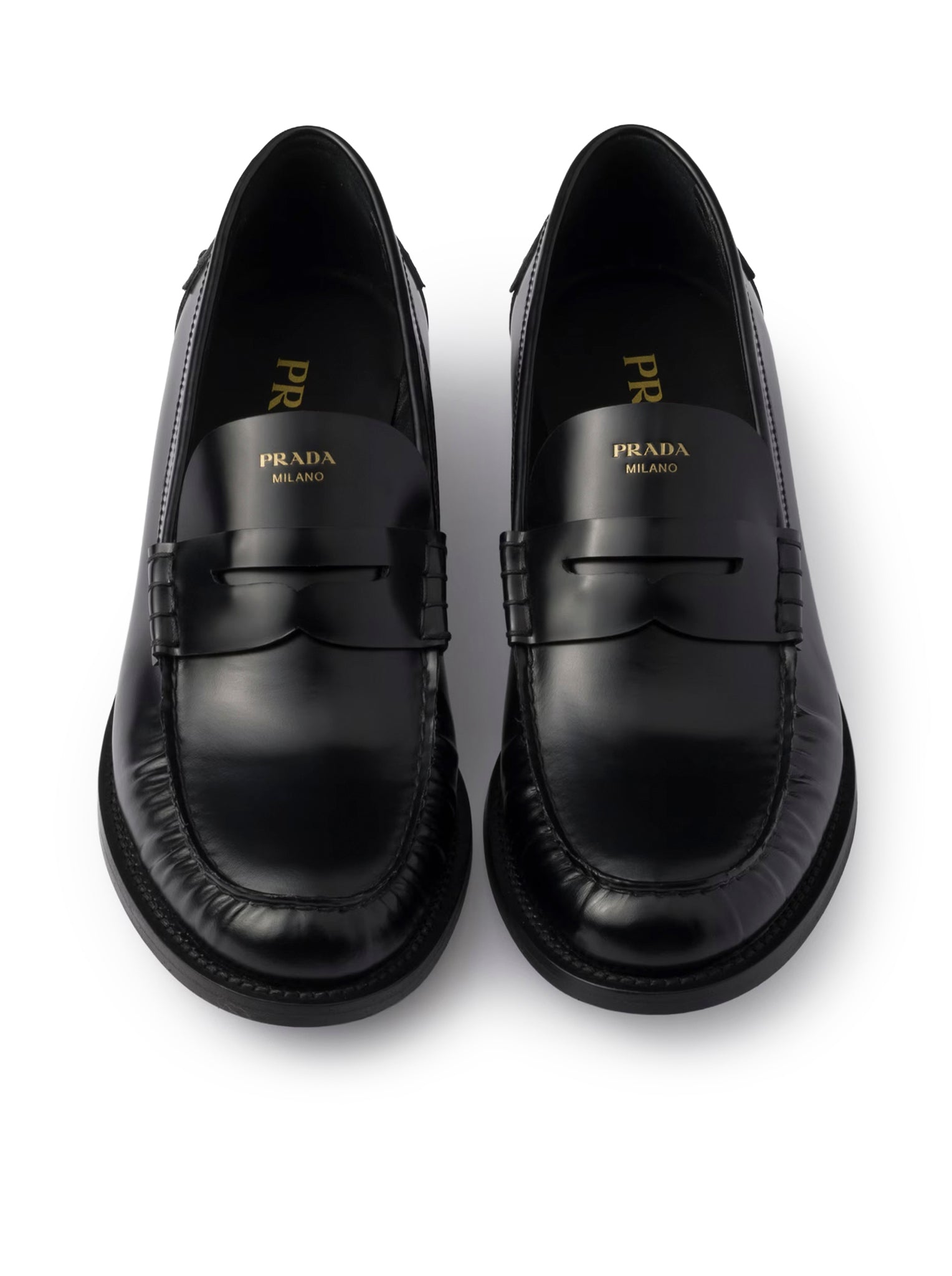 Brushed Leather Loafers Prada оригінал – Купити в Україні – збільшений вид