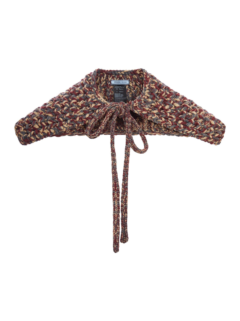 Woven Knit Shawl In An English Wool And Cashmere Blend Prada – Гарантія оригінальності – боковий вид