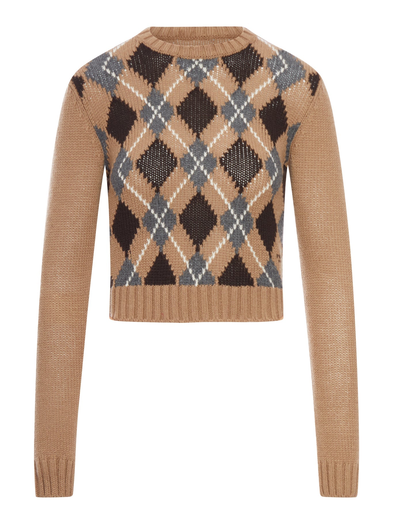 Оригінальна Cashmere Sweater With Geometric Pattern Prada – боковий вид