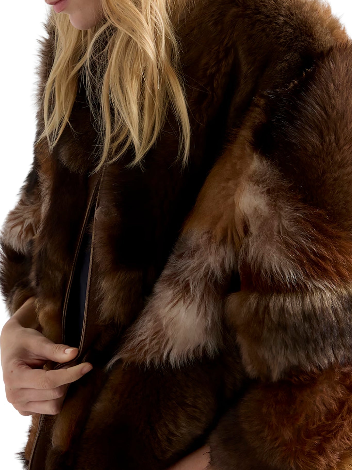 Оригінальна Patchwork Sheepskin Coat Prada – збільшений вид