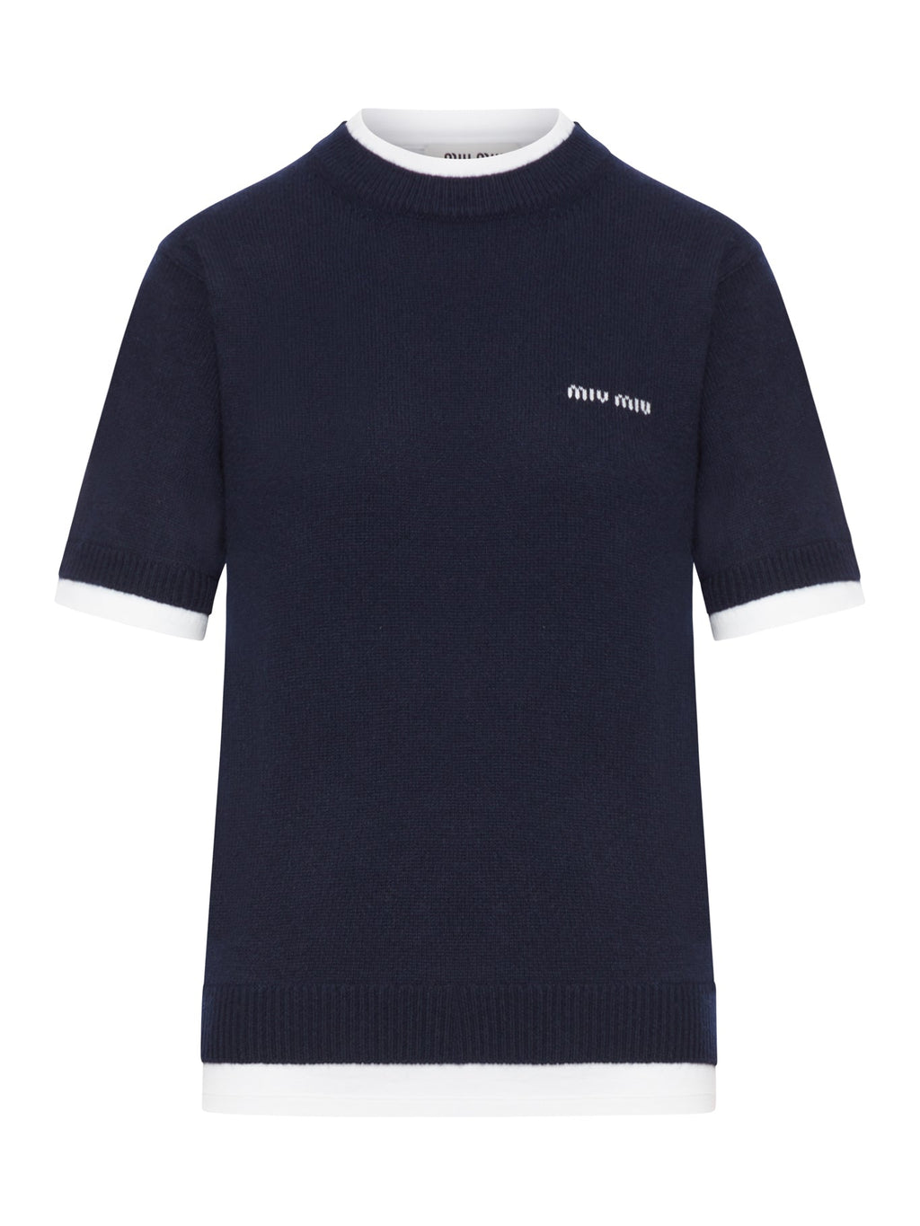 Оригінальна Cashmere Short Sleeve Sweater Miu miu – боковий вид