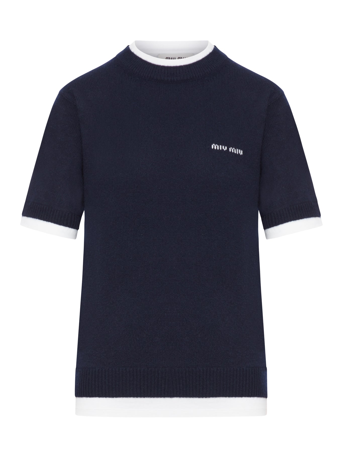 Оригінальна Cashmere Short Sleeve Sweater Miu miu – боковий вид