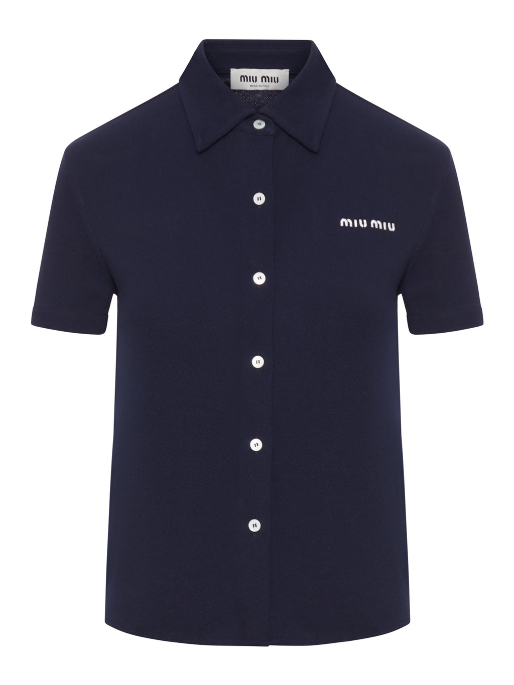 Cotton Piquet Shirt Miu miu оригінал – Купити в Україні – боковий вид