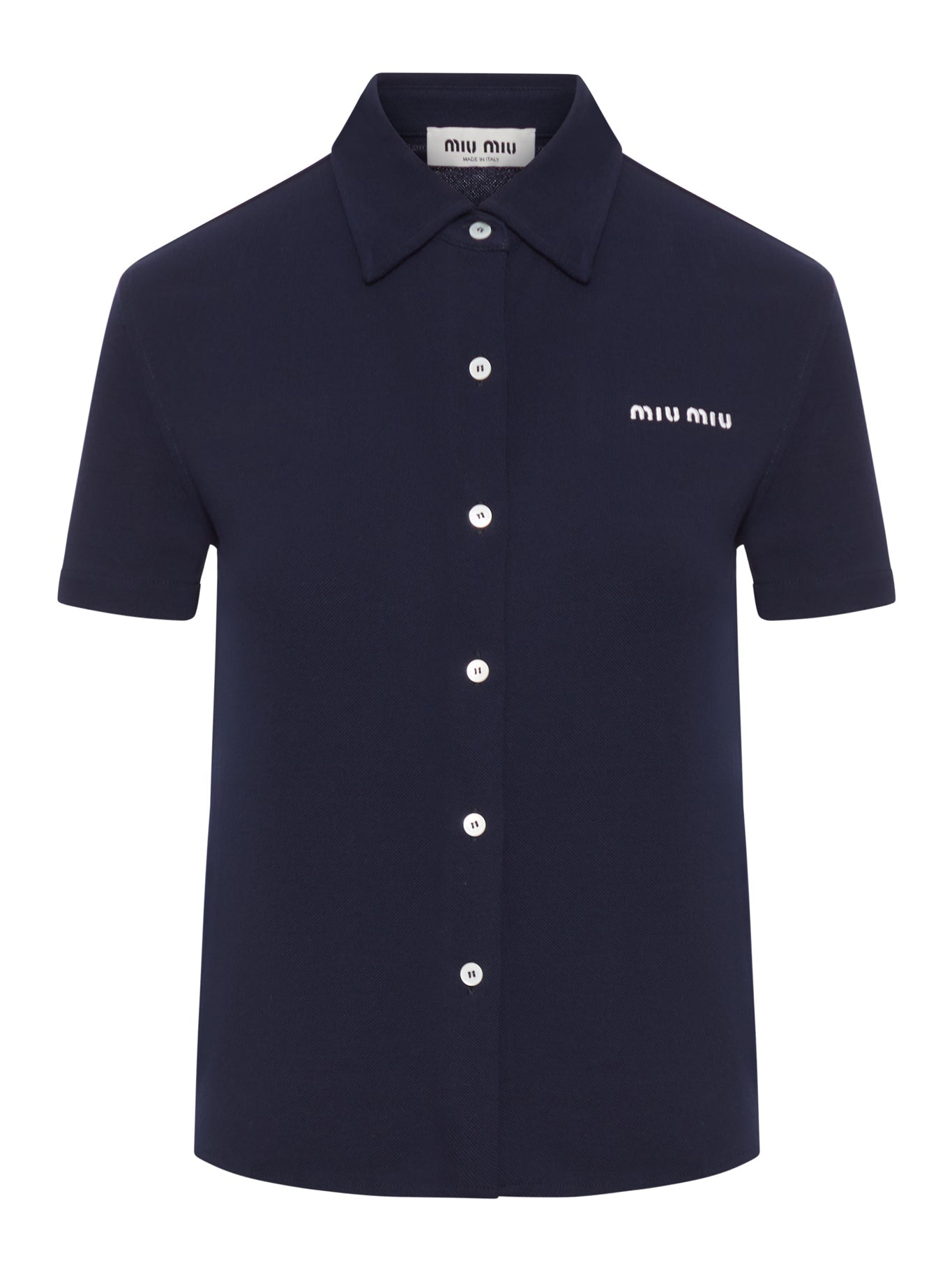 Cotton Piquet Shirt Miu miu оригінал – Купити в Україні – боковий вид