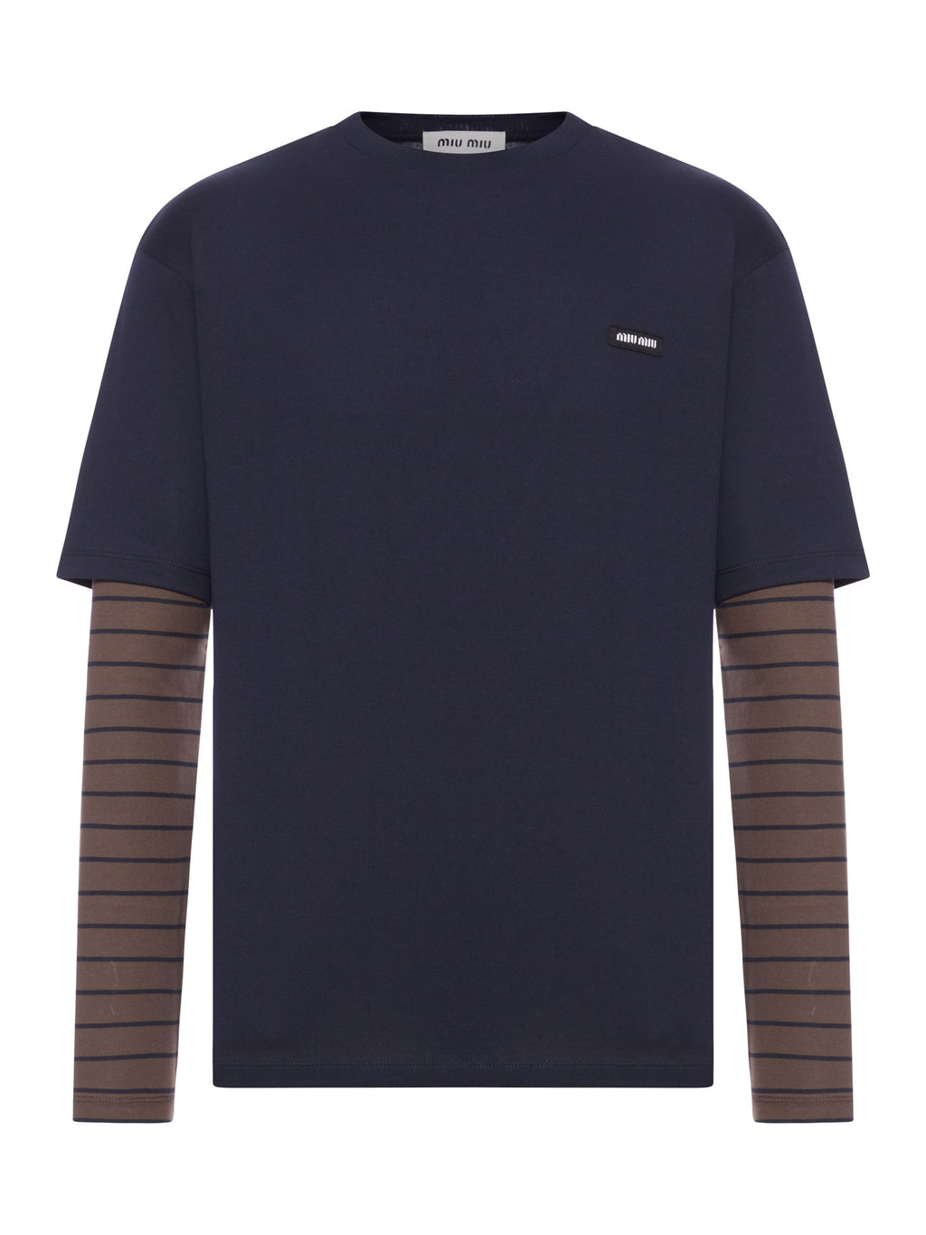 Multilayer Jersey T-Shirt Miu miu оригінал – Купити в Україні – боковий вид