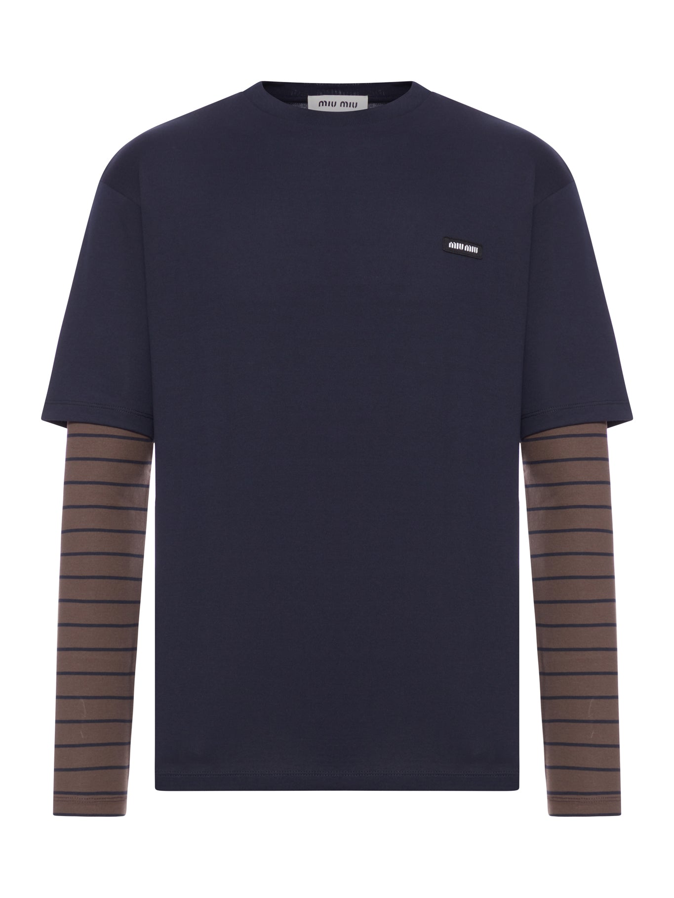 Multilayer Jersey T-Shirt Miu miu оригінал – Купити в Україні – боковий вид
