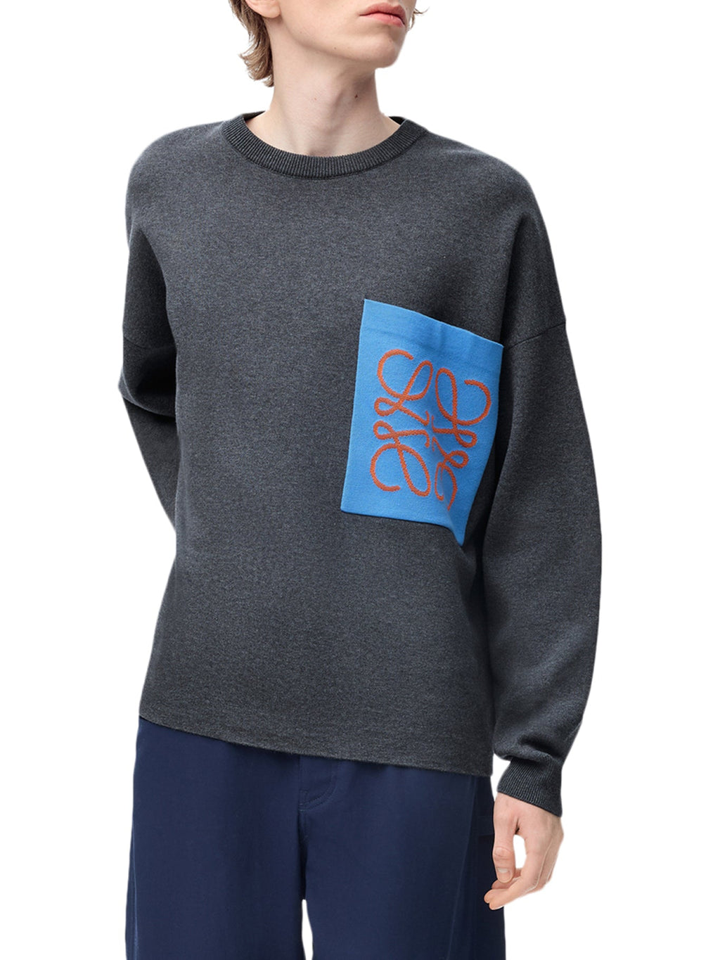 Anagram Cotton Blend Sweater With Pocket Loewe оригінал – Купити в Україні – детальний вид