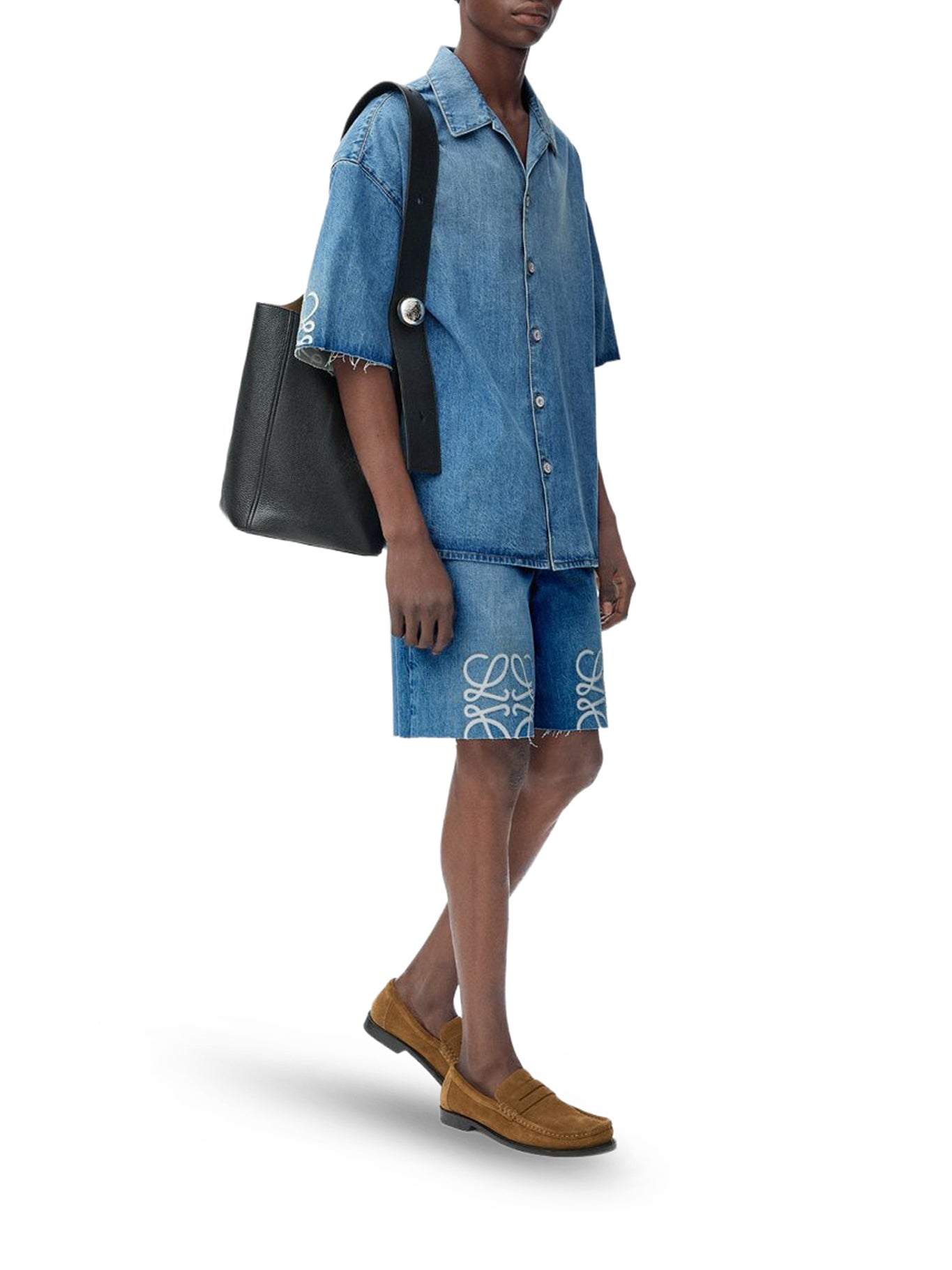 Anagram Denim Short Sleeve Shirt Loewe – Гарантія оригінальності – вид ззаду