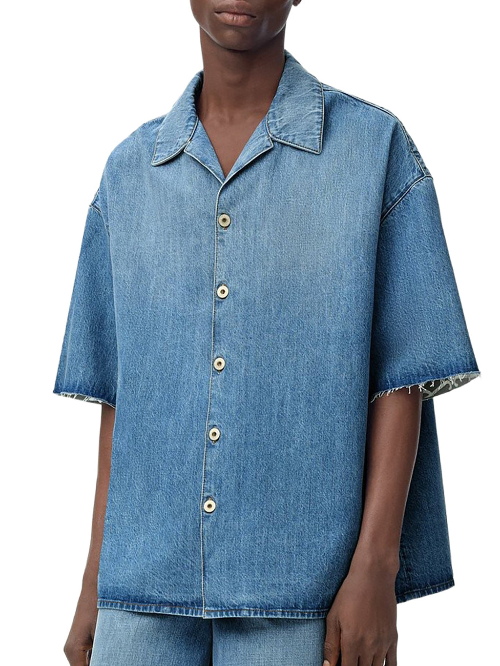 Anagram Denim Short Sleeve Shirt Loewe – Гарантія оригінальності – детальний вид