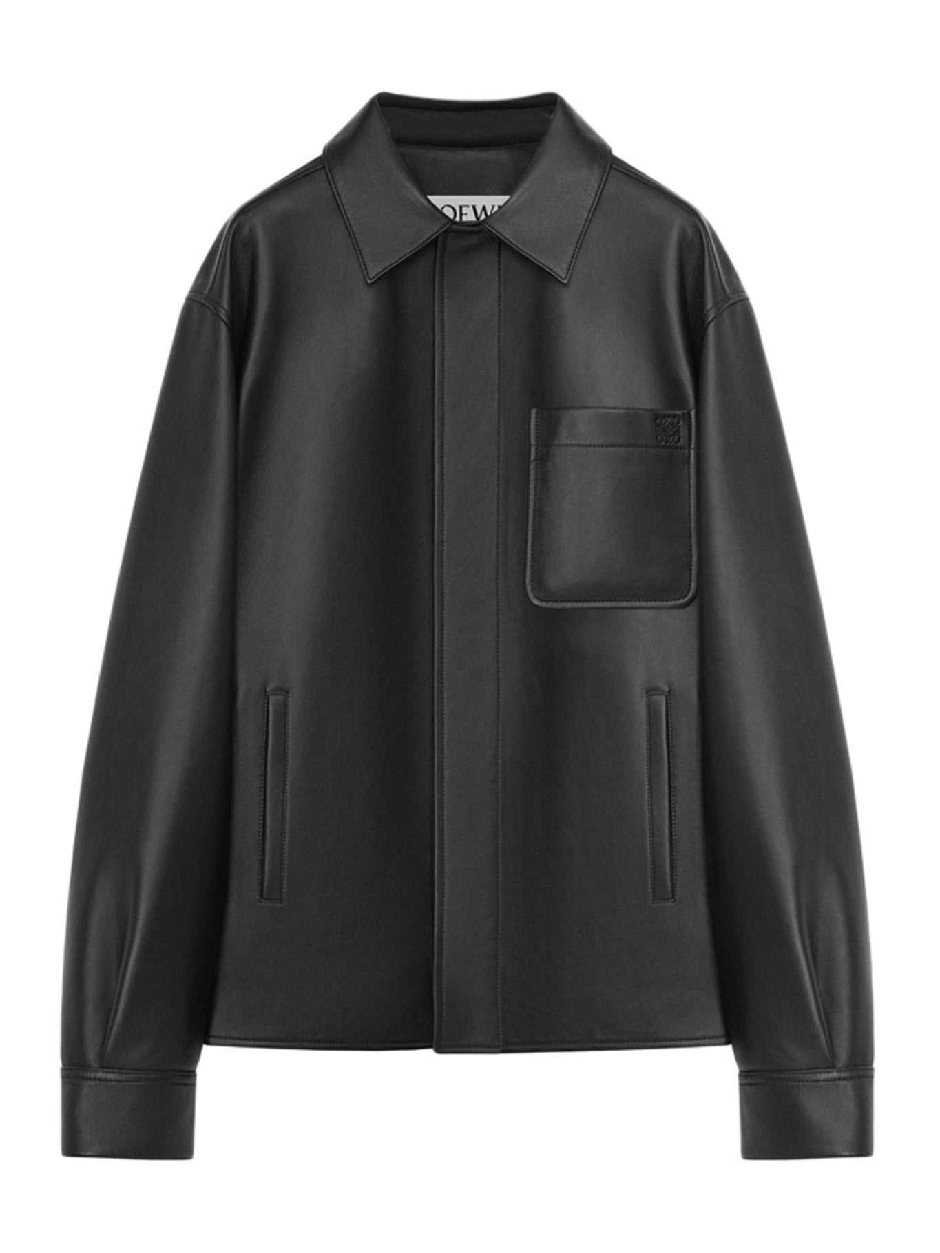 Overshirt In Nappa Lambskin Loewe – Гарантія оригінальності – боковий вид