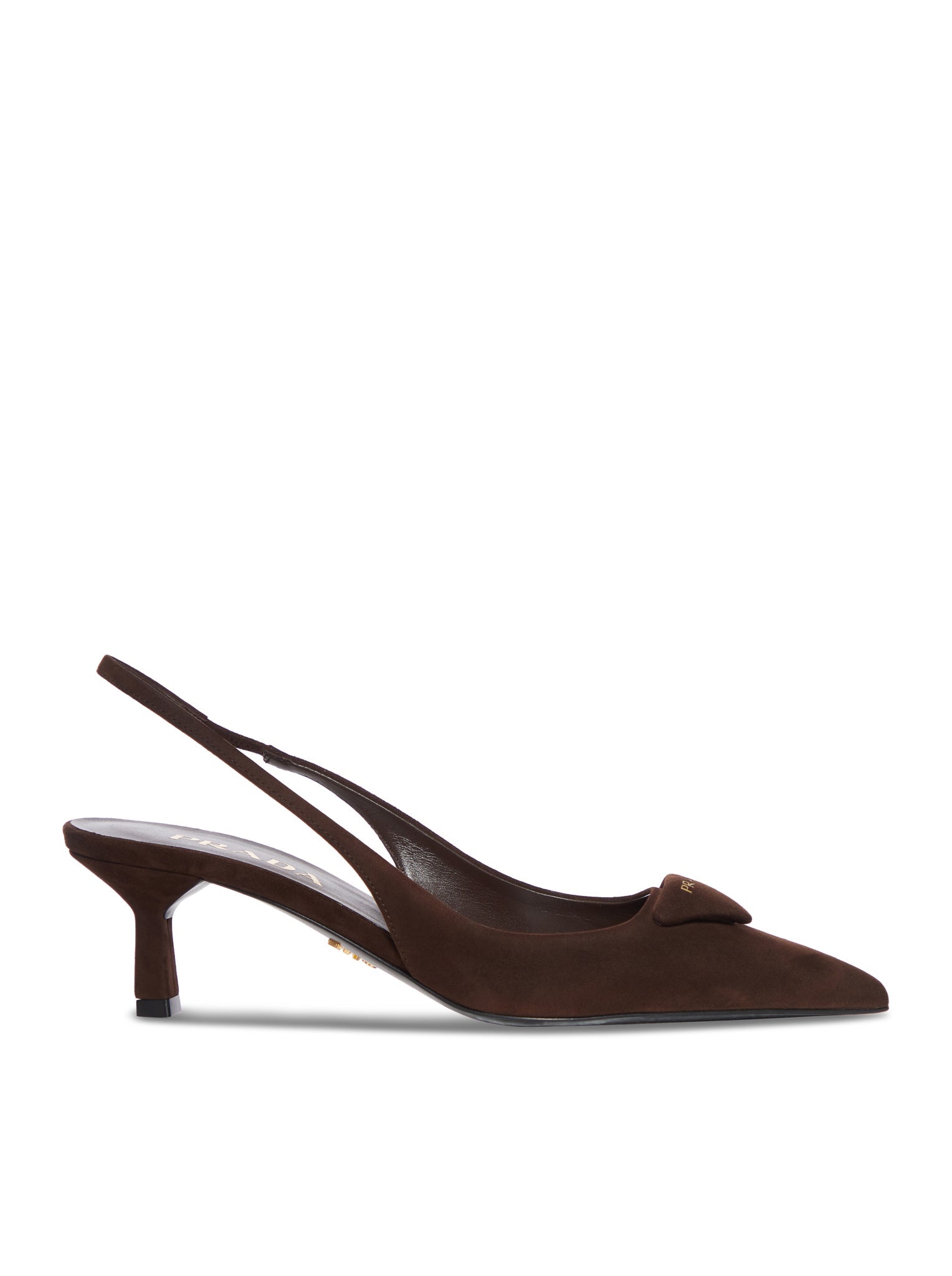 Slingback Suede Pumps Prada – Гарантія оригінальності – боковий вид