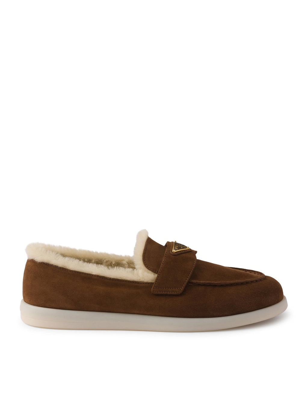 Suede And Sheepskin Loafers Prada оригінал – Купити в Україні – боковий вид