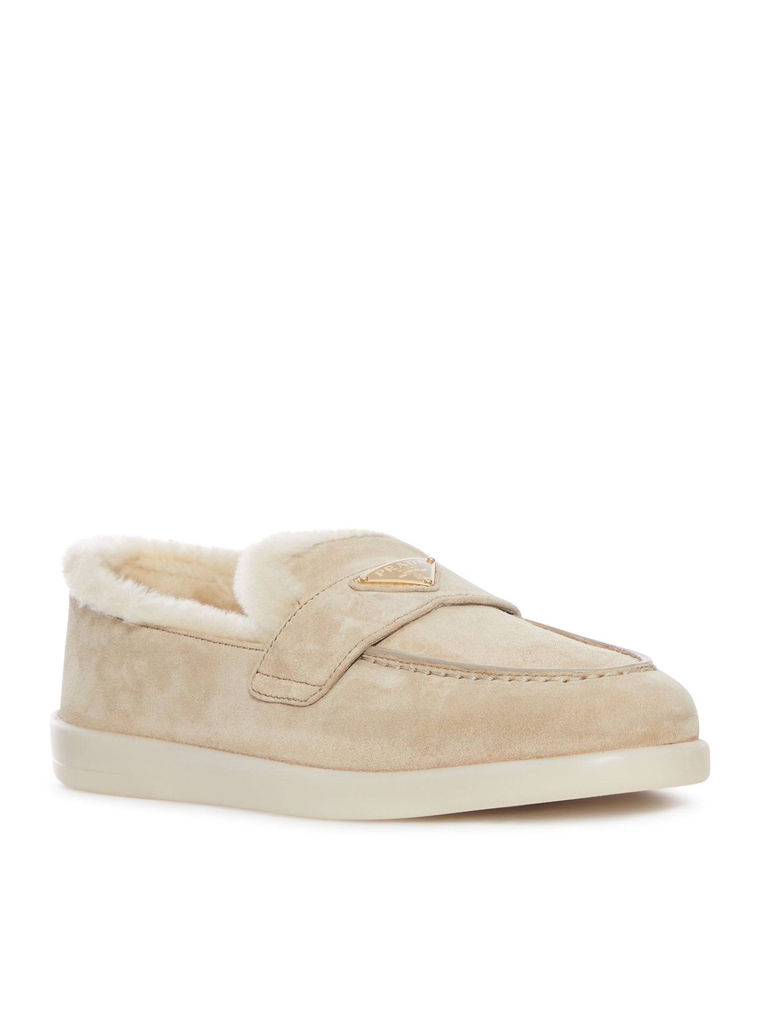 Suede And Sheepskin Loafers Prada оригінал – Купити в Україні – вид ззаду